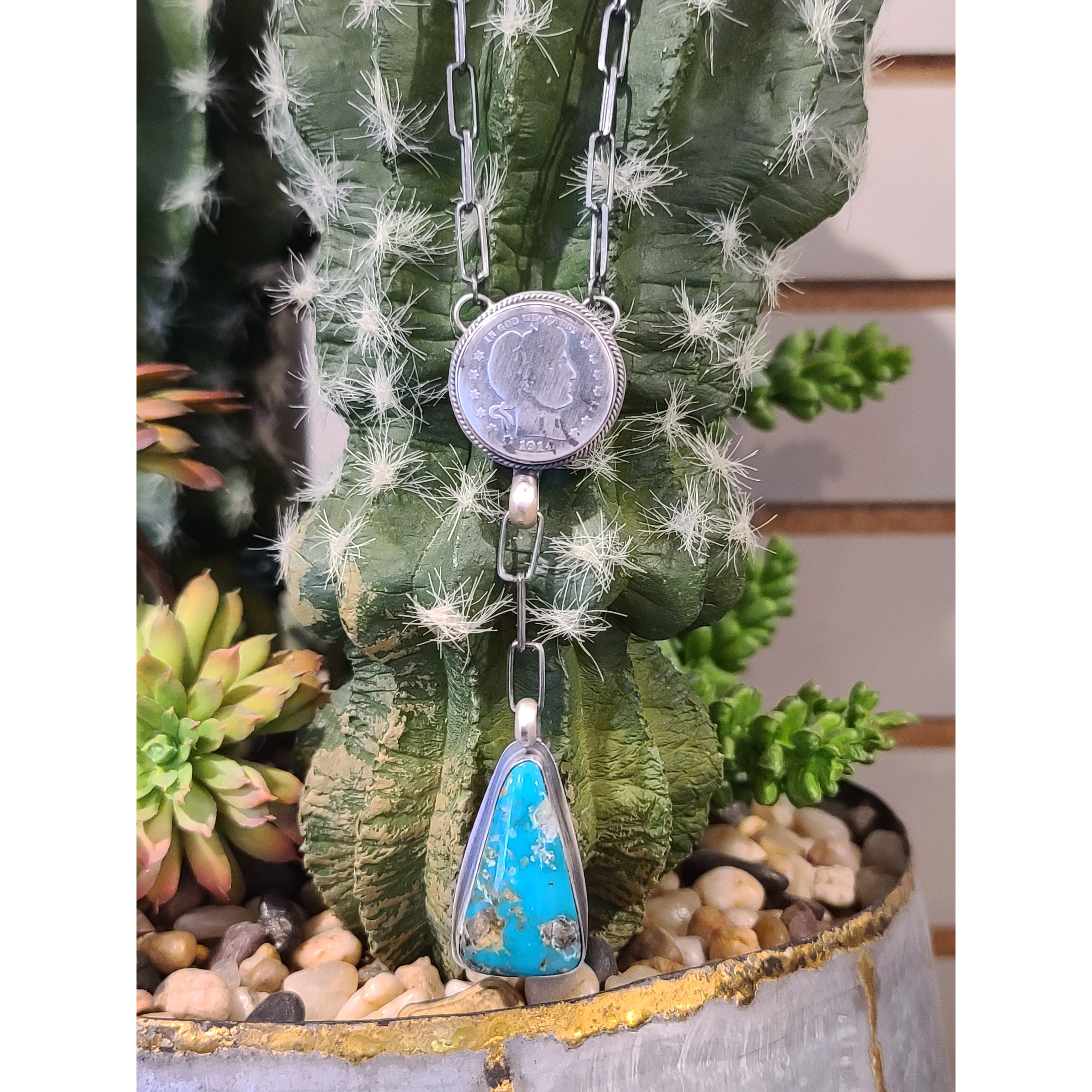 Spencer Coin Necklace - Vintage Silver Coin Pendant Necklace for Women, Handmade Jewelry Gift for Her | Perfect for Casual Wear, Date Nights & Special Occasions