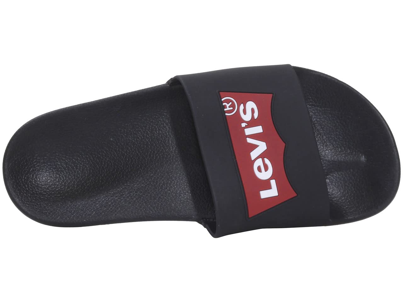 Levi's Women's Batwing Slide Sandals - Slip-On Comfort Shoes with Logo in Black, Size 10 | Casual Summer Footwear for Beach, Pool & Everyday Wear