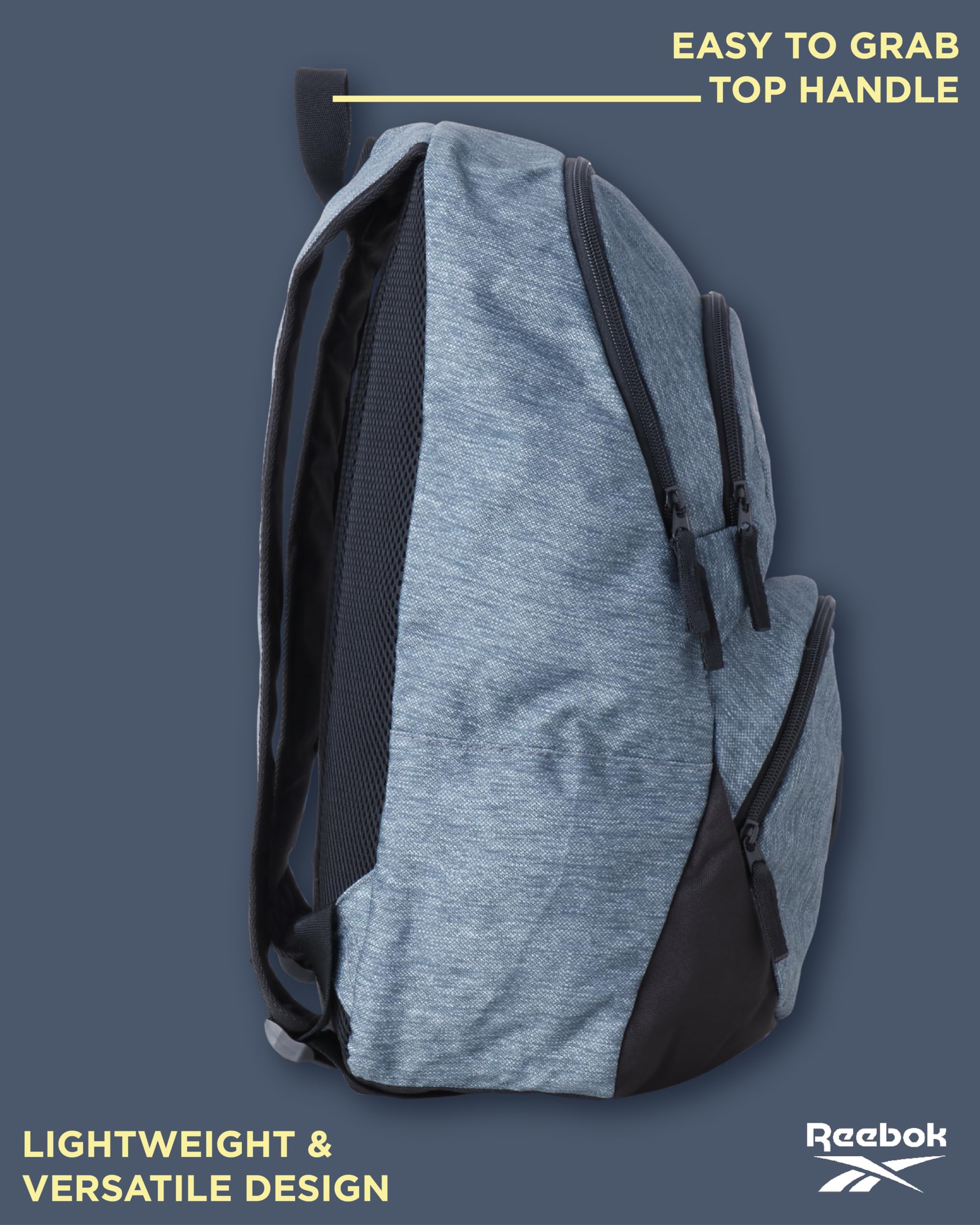 Reebok Lightweight Backpack - Gym & Travel Bag for Sports & Beach