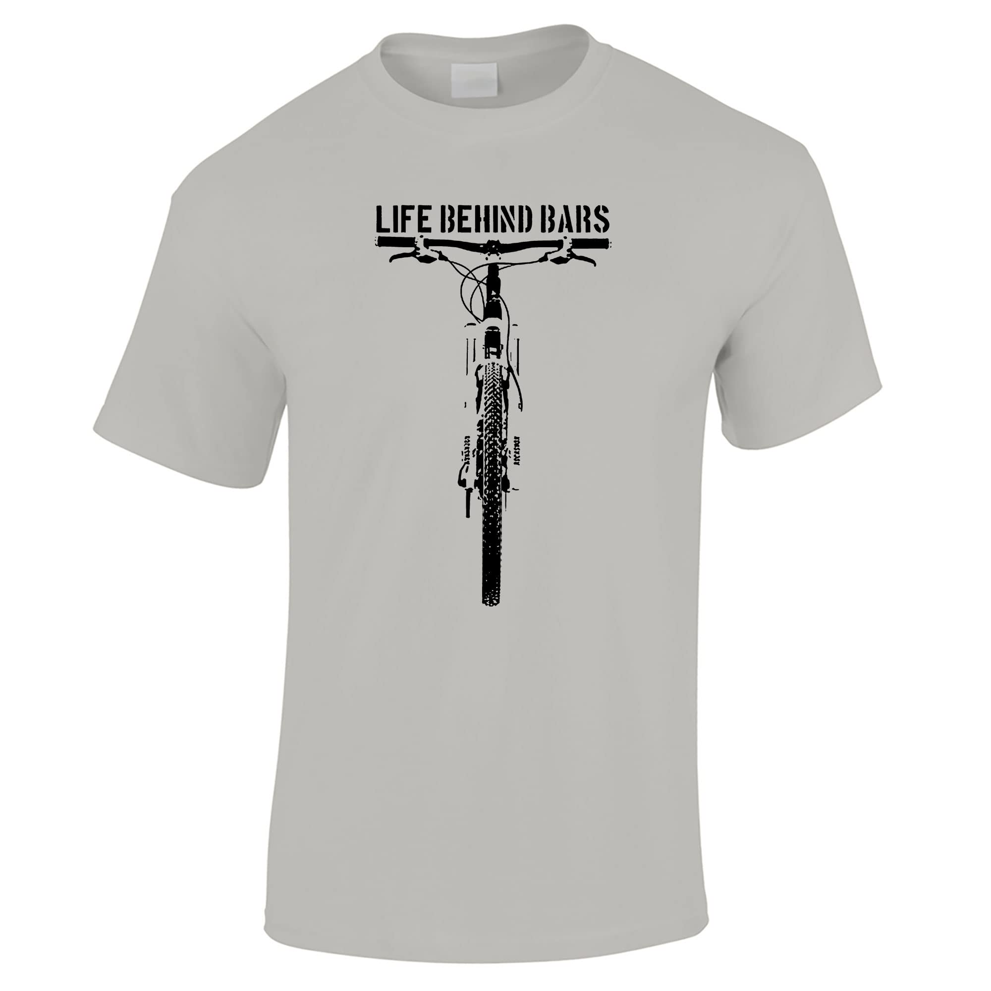 Men's Mountain Biking T-Shirt - Life Behind Bars Graphic Tee for Cyclists | Durable & Comfortable Bike Shirt for Trail Riding & Outdoor Adventures