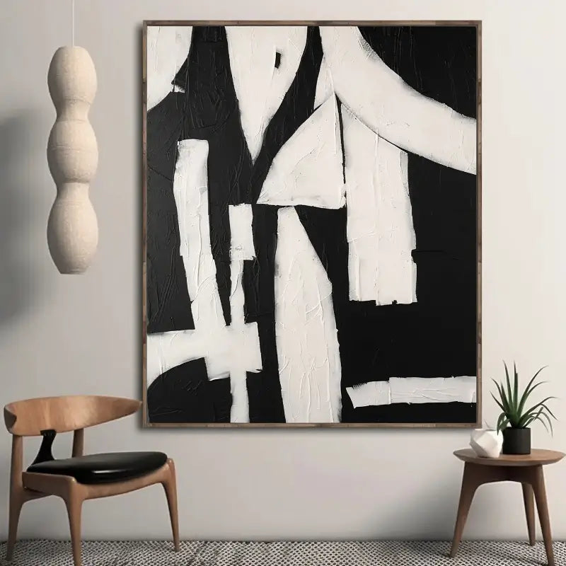 Abstract Tranquility Art Painting - Modern Canvas Wall Decor for Living Room, Bedroom & Office - Handmade Contemporary Artwork #WS004
