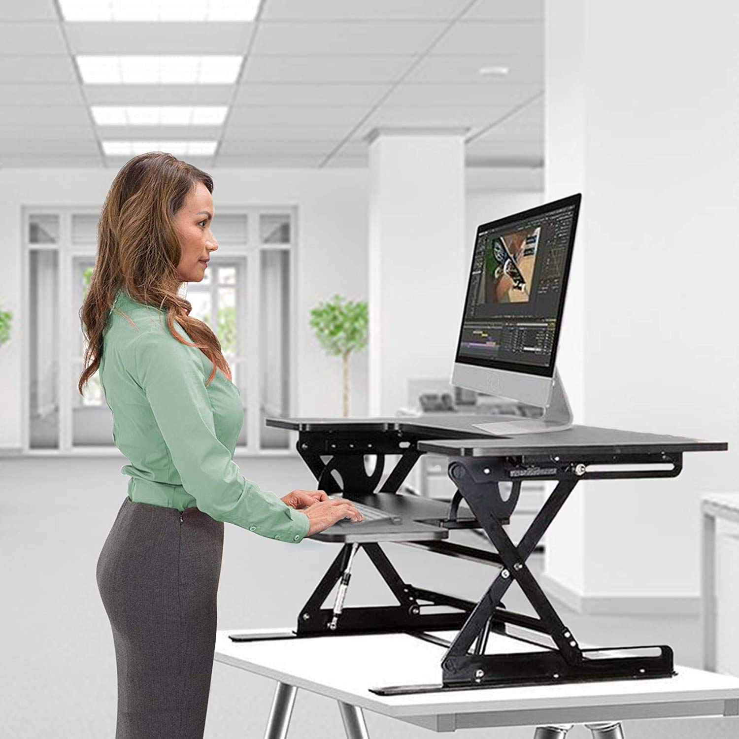 Adjustable Height Standing Desk Converter - 36