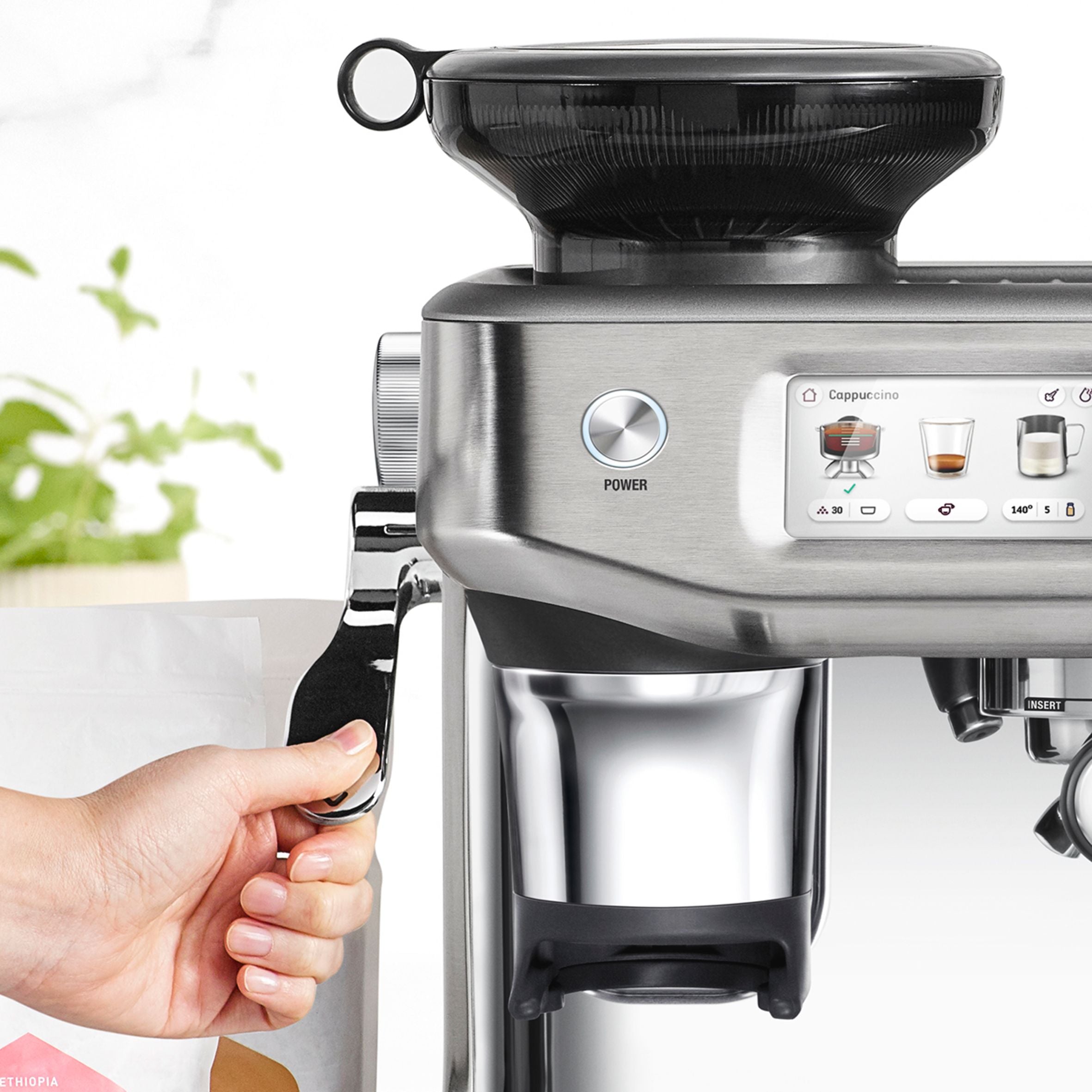 Breville Barista Touch Impress BES881BSS Espresso Machine - Automatic Milk Frother, 15 Bar Pressure, Touchscreen Control for Perfect Coffee at Home, Office or Café