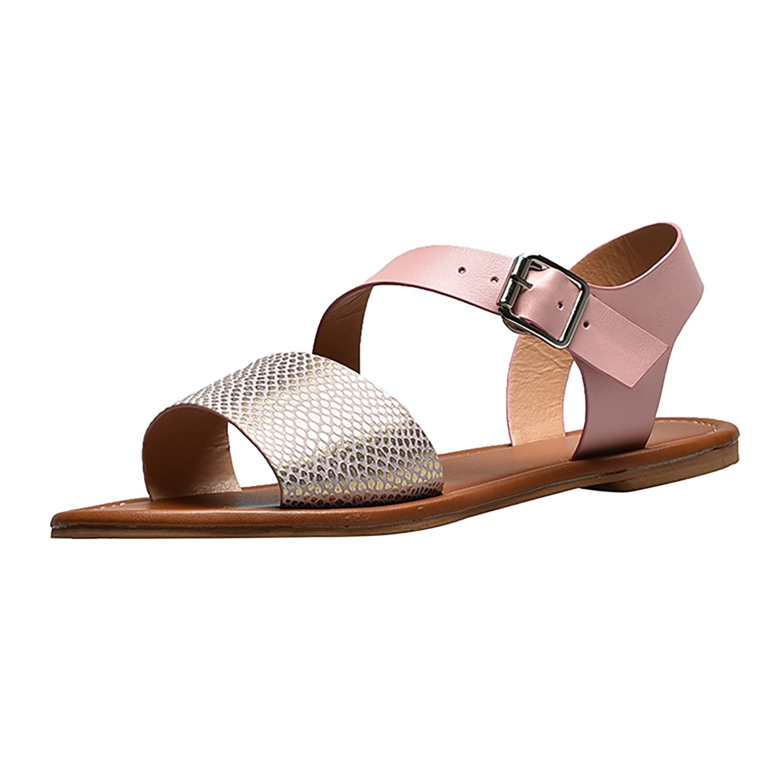 Breathable Women's Flat Sandals with Toe Strap - Comfortable Summer Beach Shoes for Women | Perfect for Vacation, Walking & Casual Outfits