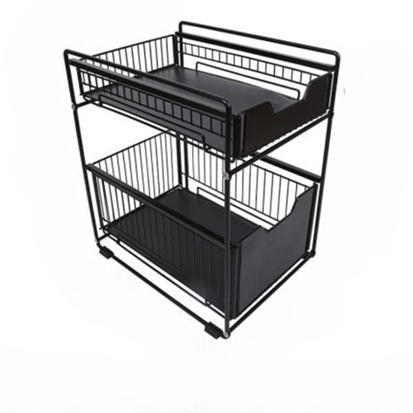 Retractable Kitchen Sink Rack - Adjustable Sliding Cabinet Organizer for Food Storage, Spices & Utensils | Foldable Push-Pull Design for Small Spaces (Large Size) - Perfect for Pantry, Under Sink & Cabinet Organization
