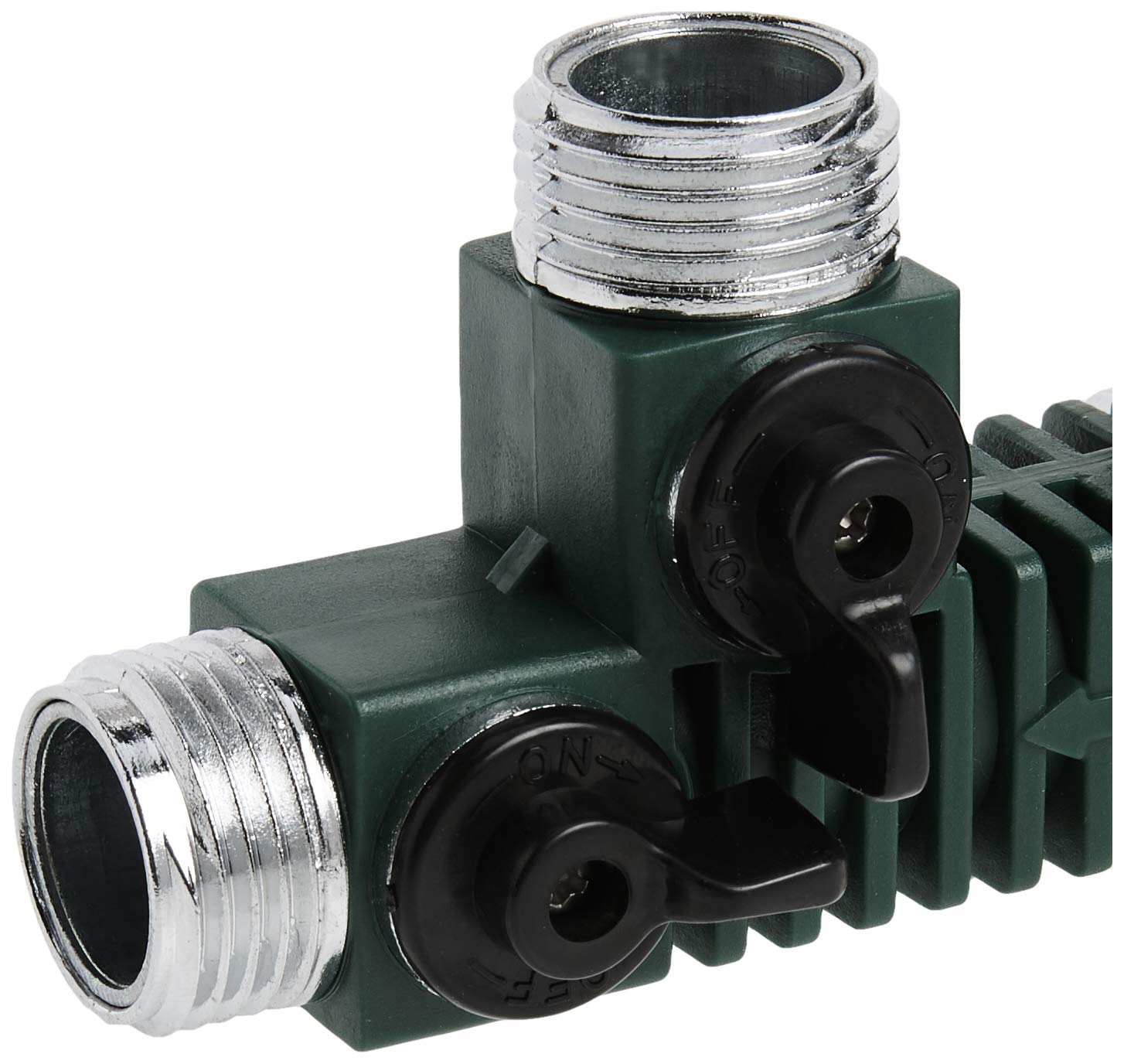Orbit 10-Pack 5-Port Zinc Hose Faucet Manifold for Yard Watering | Heavy-Duty Outdoor Garden Irrigation System | Perfect for Sprinklers, Soaker Hoses & Multiple Watering Needs