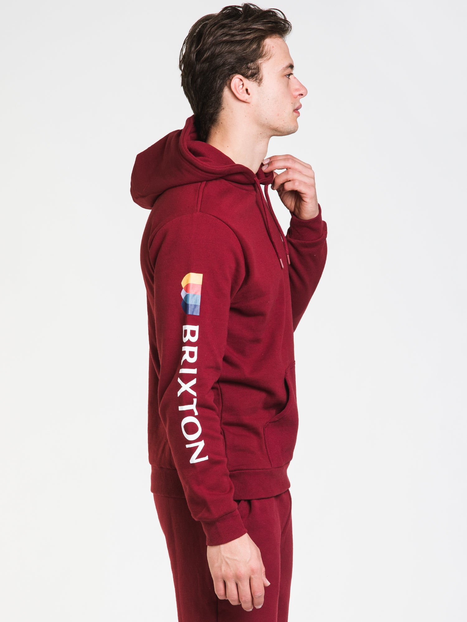 Brixton Alton Pullover Hoodie - Men's Casual Zip-Up Sweatshirt for Streetwear & Outdoor Activities | Clearance Sale