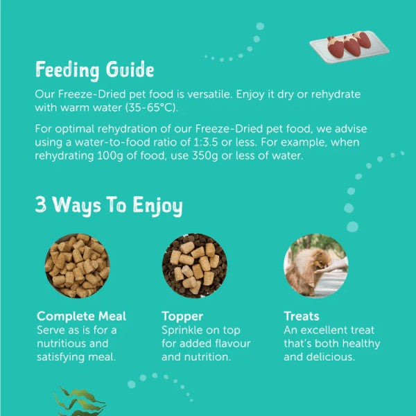 Freeze-Dried Cat Food Trial Pack - Loveabowl 5g Natural Superfood with Pure Meat Nutrients for Cats | Perfect for Travel, Training & Healthy Snacking