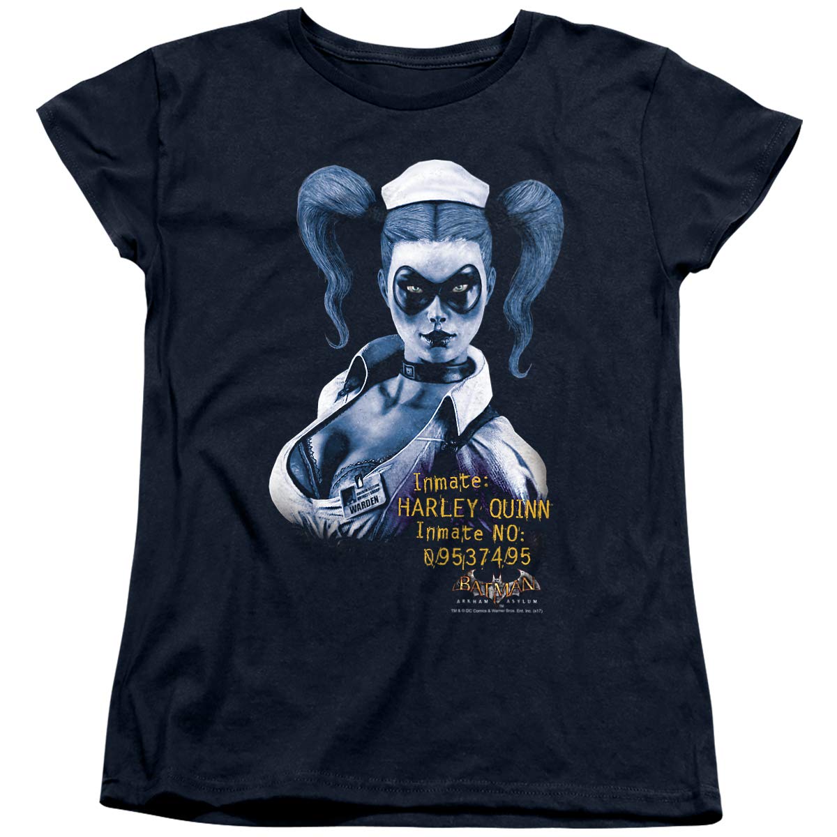 Batman Arkham Harley Quinn Women's Graphic T-Shirt | Superhero Comic Tee for Cosplay & Casual Wear