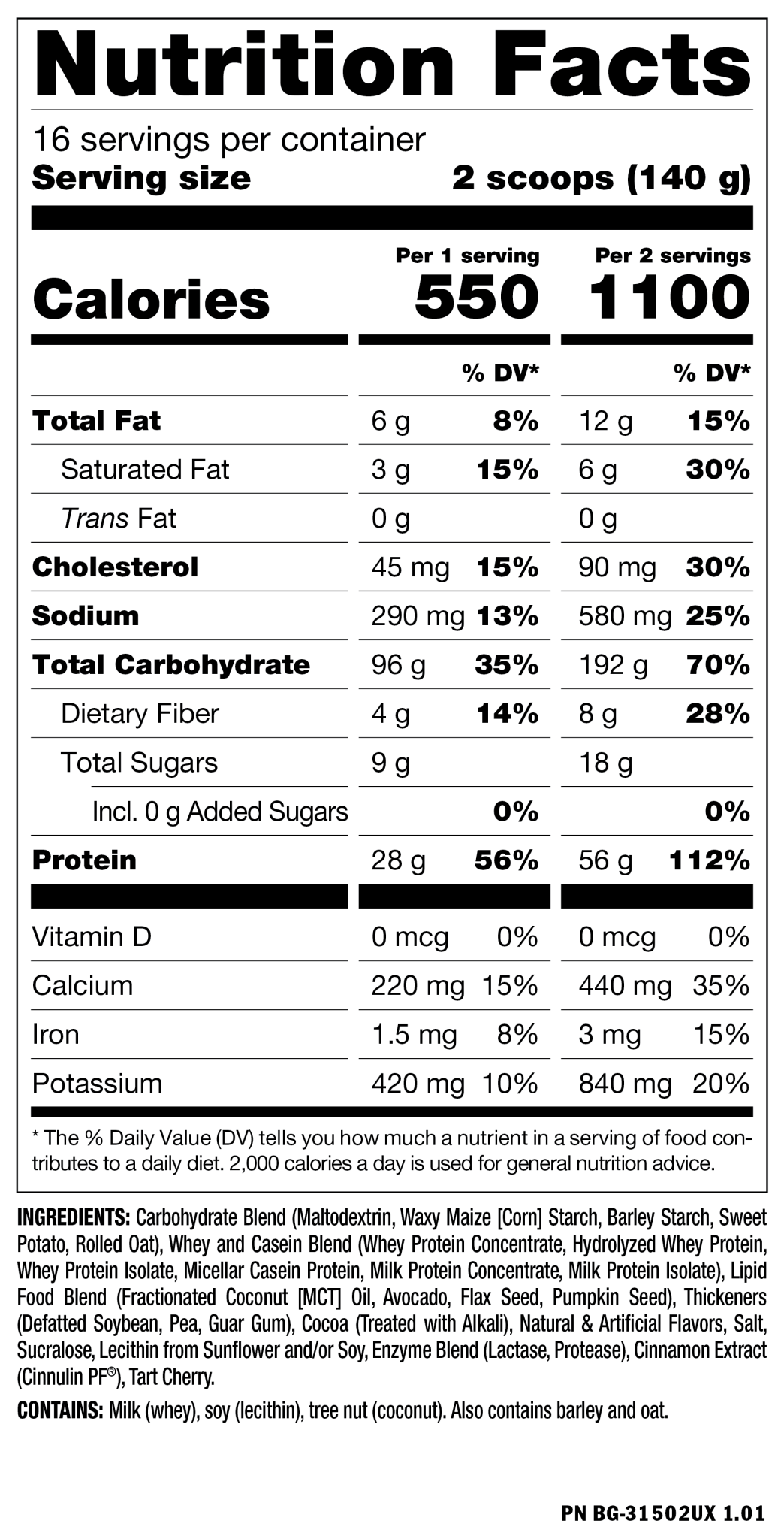 Mutant Mass Whole Food Based Gainer - High Calorie Weight Gain Protein Powder for Muscle Growth & Recovery | Perfect for Post-Workout, Bulking & Bodybuilding