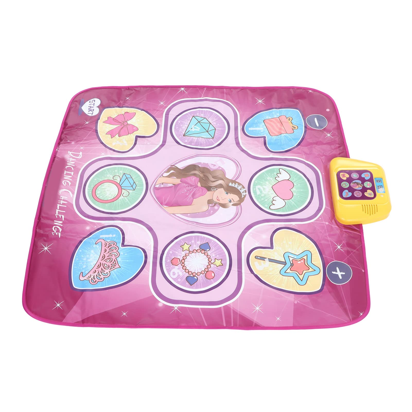 Kids Dance Step Mat - Interactive Educational Dance Floor Game for Girls & Boys - Early Learning Toy for Family Gatherings, Birthday Parties & Indoor Play (Pink & Purple)