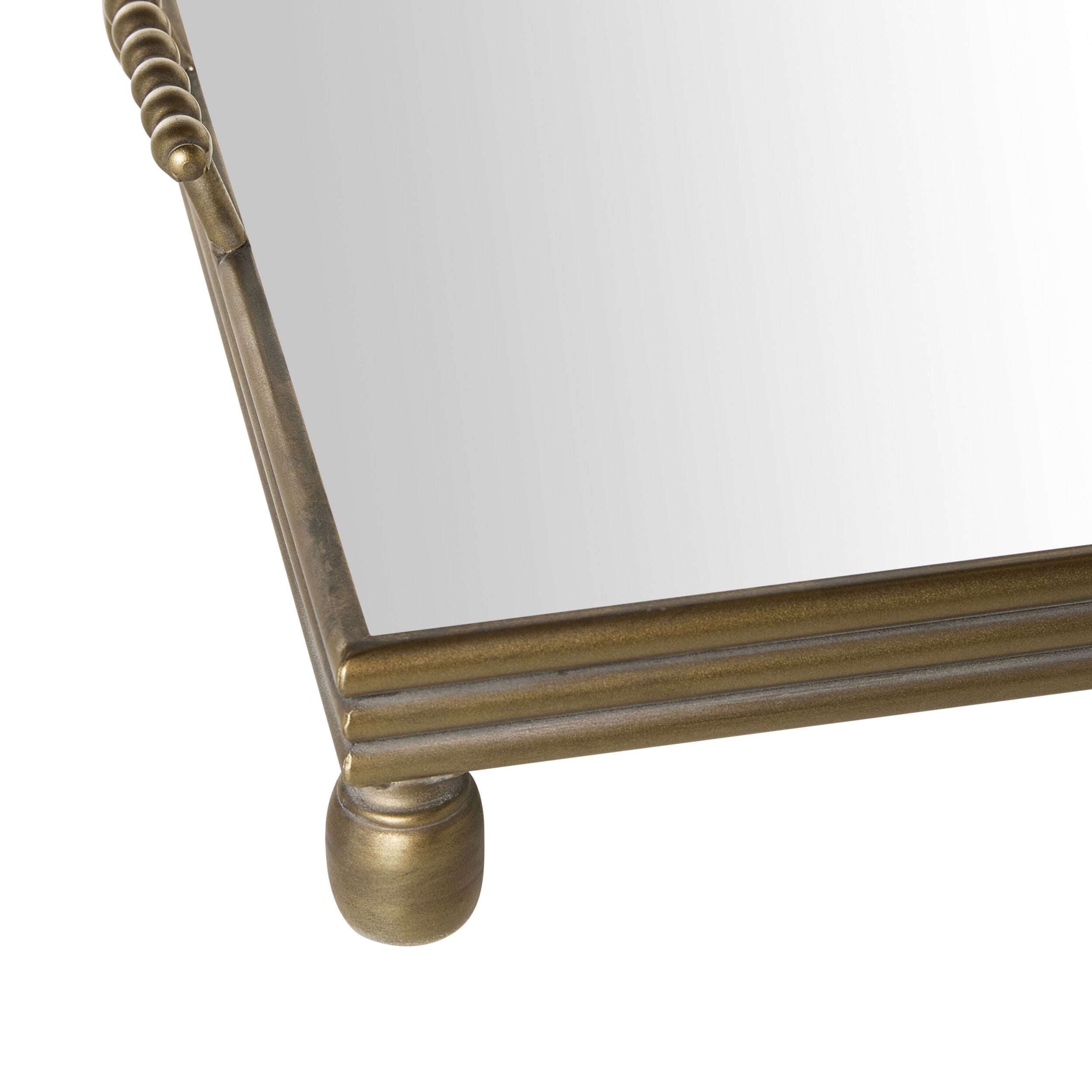 Stylish Bobble Handle Mirrored Tray 22 Inches - Perfect for Bathroom Vanity, Bedroom Decor & Jewelry Organization