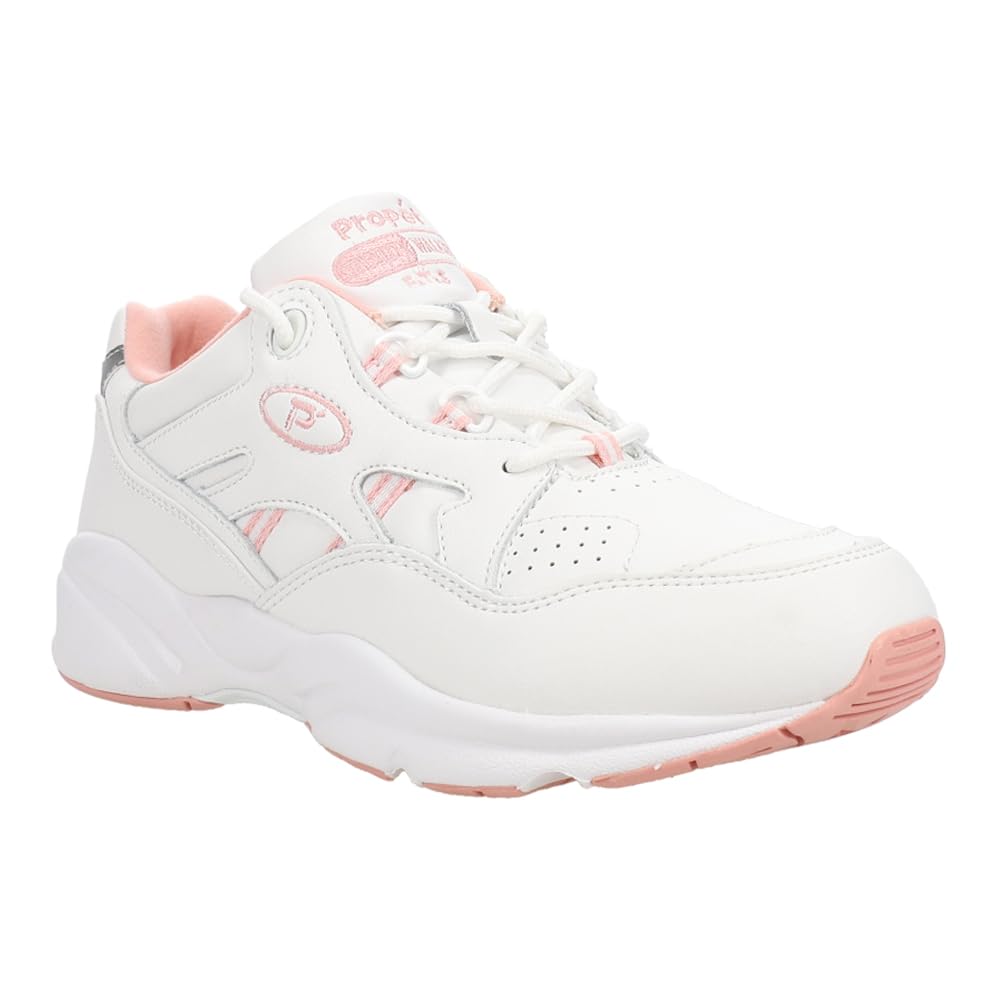 Propet Women's Stability Walker Sneakers - White - Size 10 2E - Comfortable Walking Shoes for Women with Foot Pain, Ideal for Plantar Fasciitis, Diabetic & Elderly Use