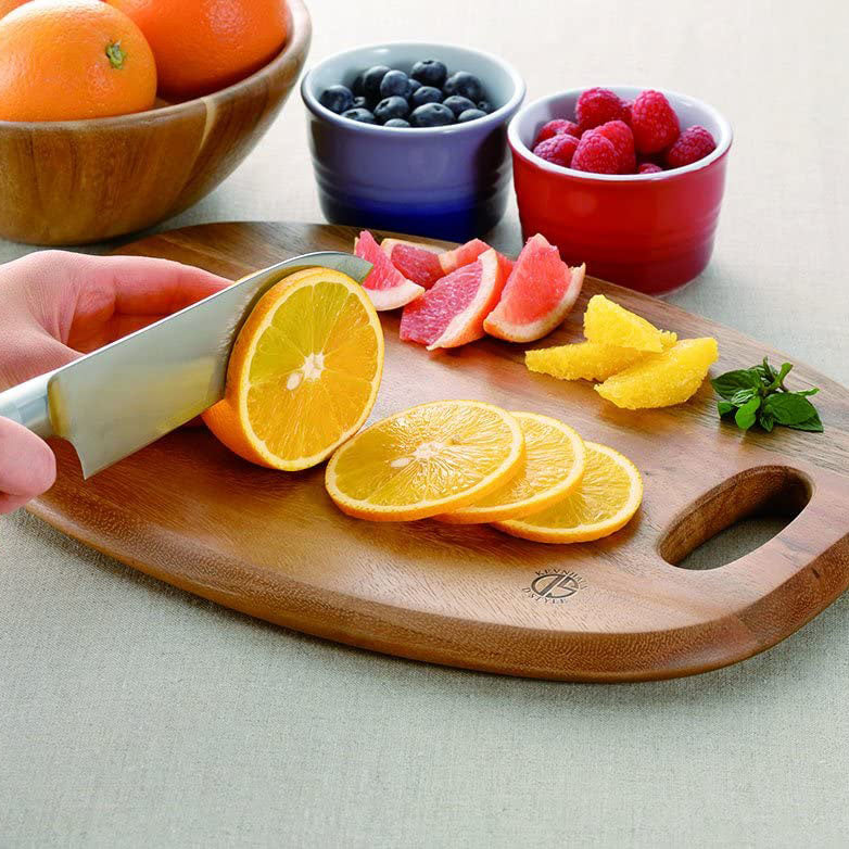 Premium Kevnhaun Oval Cutting Board & Cake Tray - Durable Wooden Kitchen Serving Platter for Cheese, Charcuterie, Appetizers & Desserts - Perfect for Entertaining, Parties & Holiday Gatherings