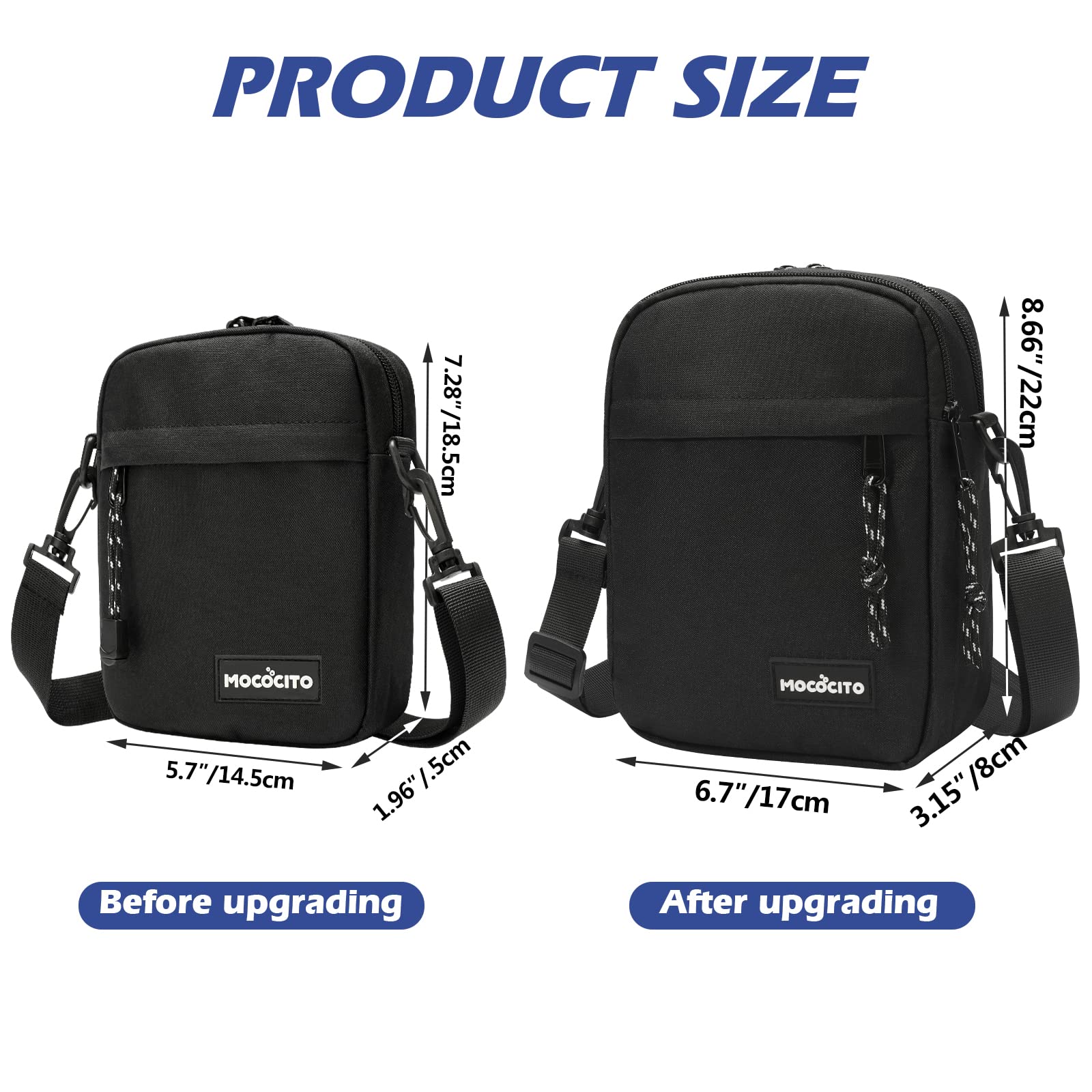 Stylish Unisex Mini Crossbody Bag - 8.6x6.7x3.15 Inches Compact Shoulder Purse for Travel, Passport & Essentials | Perfect for Daily Use, Shopping & Vacations