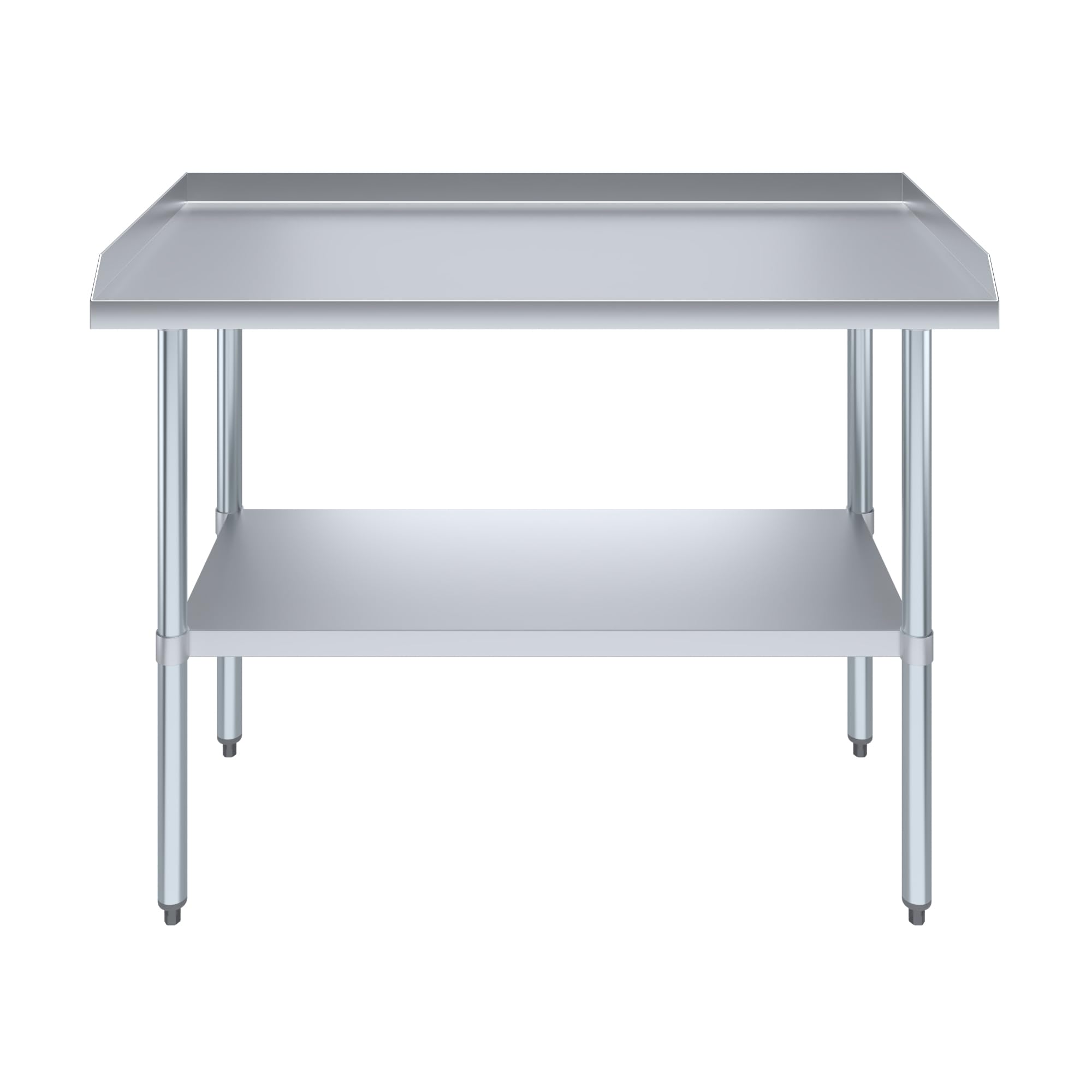 AmGood NSF Certified Stainless Steel Commercial Work Table with Backsplash & Side Guards - 48