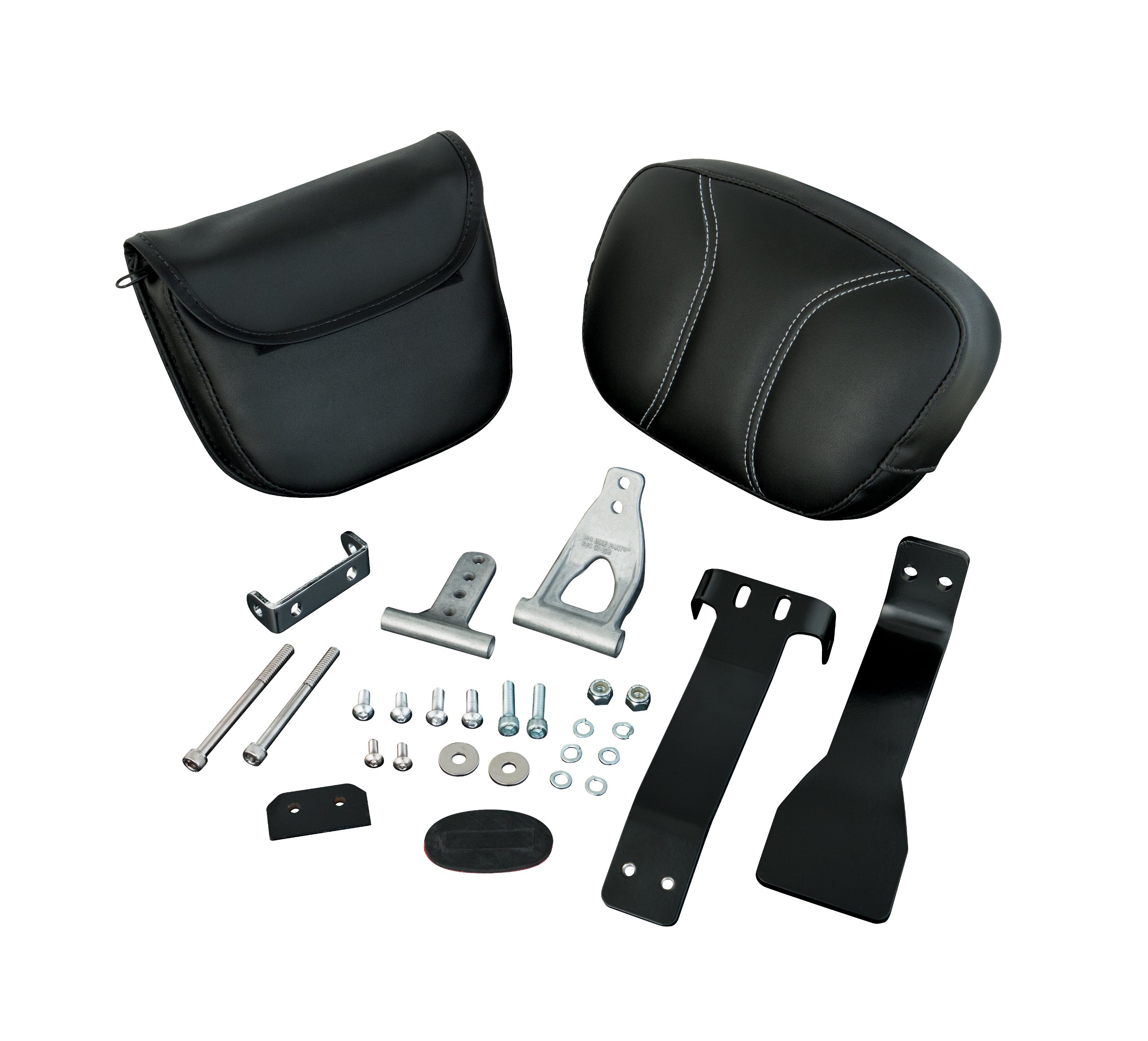 Show Chrome Accessories 41-158 Smart Mount Backrest for Motorcycles - Adjustable Rider Support with Quick-Release for Comfortable Long Rides, Highway Cruising and Touring