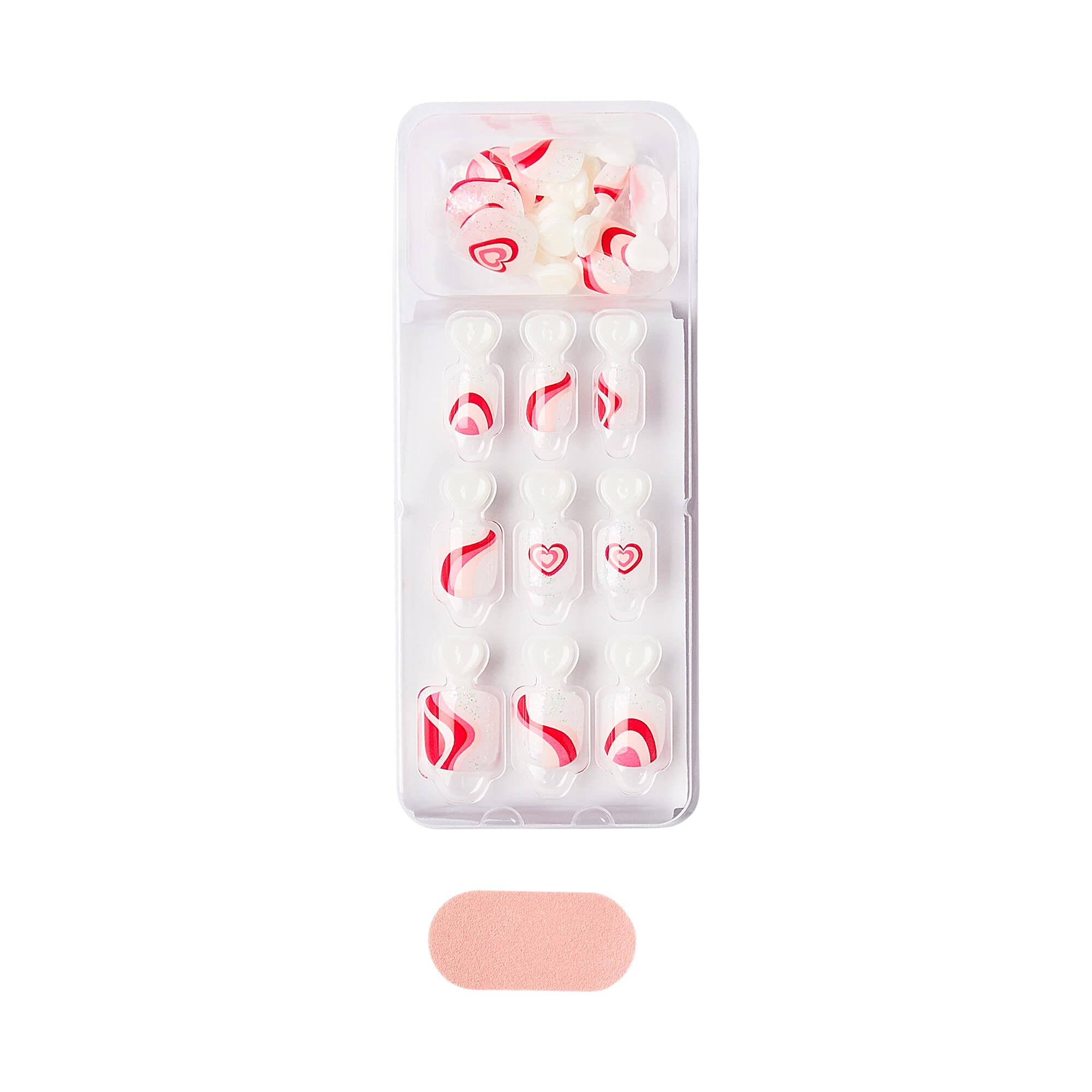KISS imPRESS No Glue Press On Nails for Kids - Dream Big Pink Fake Nails | 20 Removable Nail Tabs, Mini Nail File | Easy DIY Manicure for Girls, Birthday Parties & Playdates