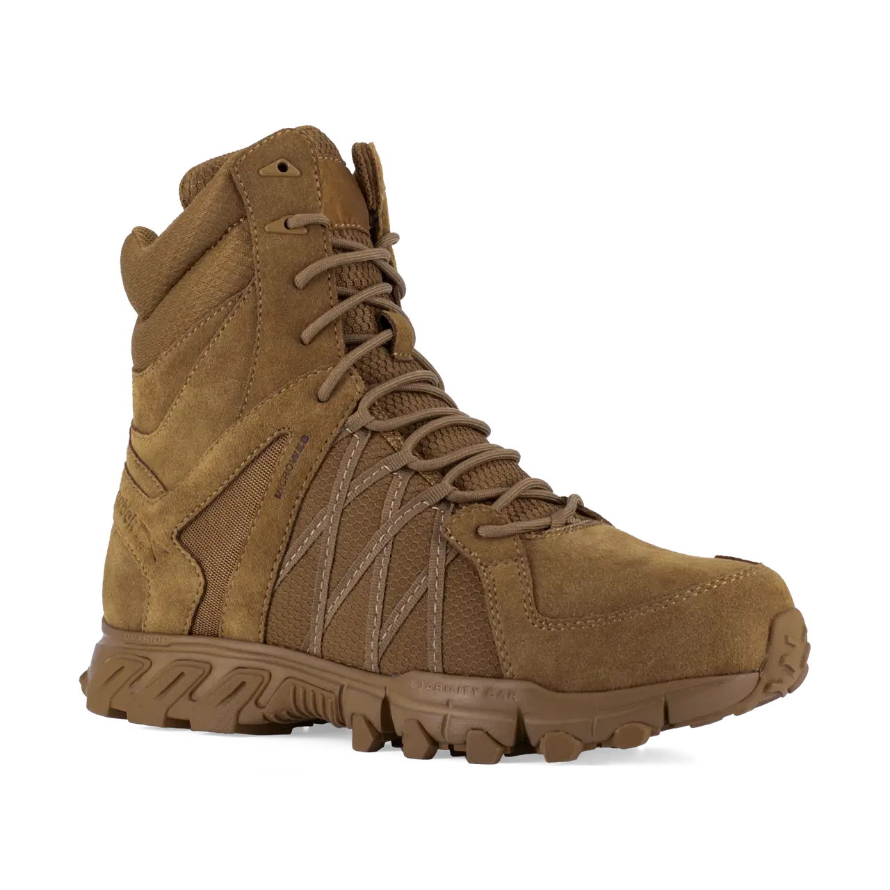 Trailgrip 8 Inch Soft Toe Tactical Boots for Men - Coyote Brown Military Work Boots - Lightweight Hiking & Outdoor Adventure Footwear