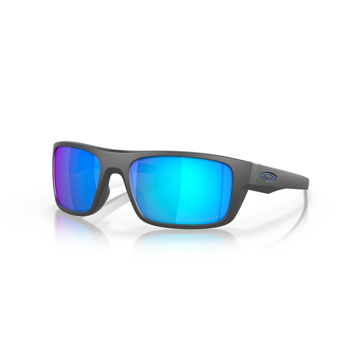 Oakley Drop Point Matte Dark Grey/Prizm Sapphire Polarized Sunglasses 0OO9367 936706 - UV Protection for Driving, Running & Outdoor Sports