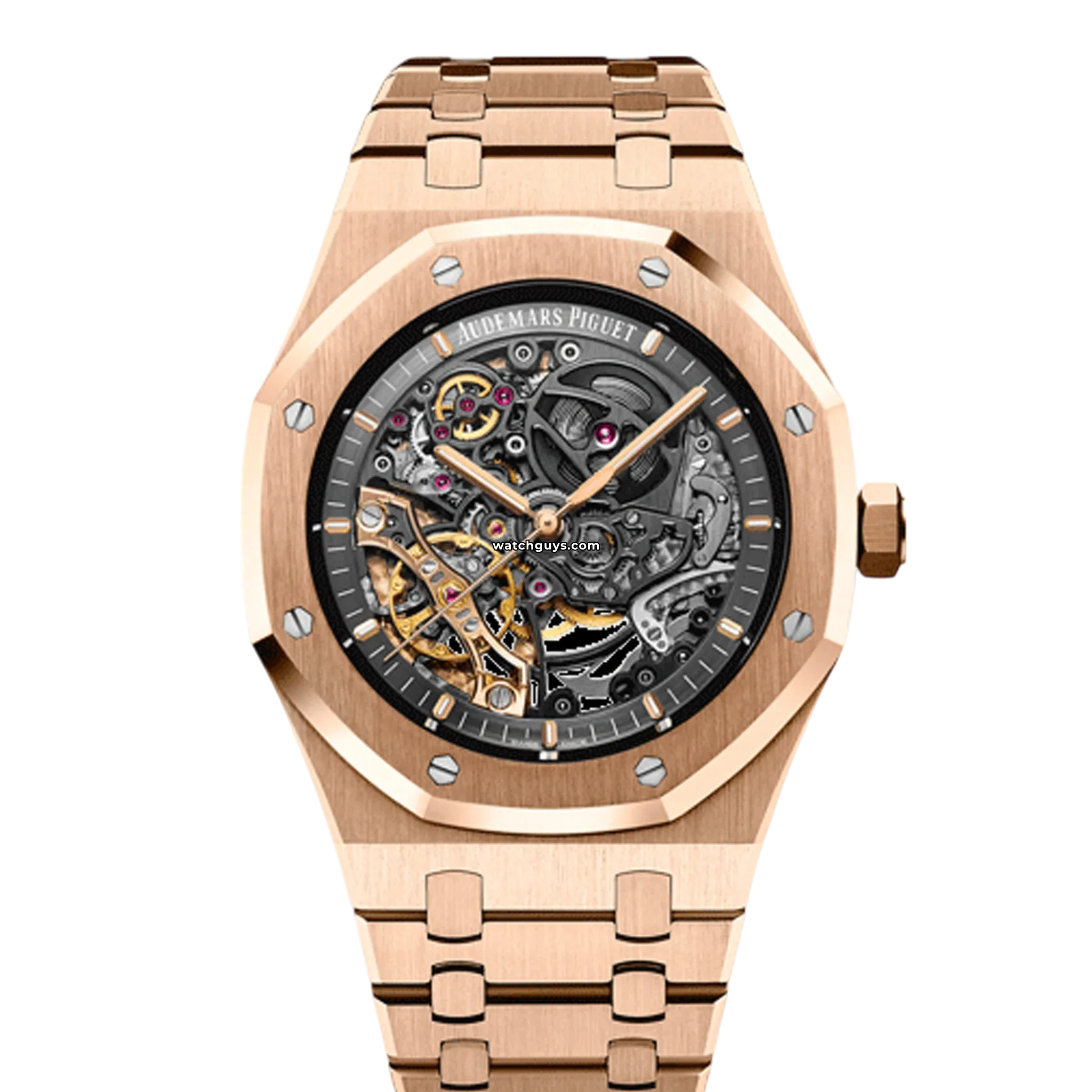 Audemars Piguet Royal Oak 15407OR.OO.1220OR.01 Luxury Men's Watch - 18K Rose Gold Skeleton Dial for Business & Formal Occasions