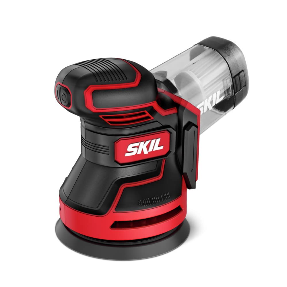 SKIL PWR CORE 20 Brushless 20V Cordless Random Orbital Sander - Powerful & Lightweight Electric Sander for Woodworking, Sanding & Finishing Projects (Tool Only, Model SR660301) - Perfect for DIY Home Improvement, Furniture Refinishing & Professional Woodworking