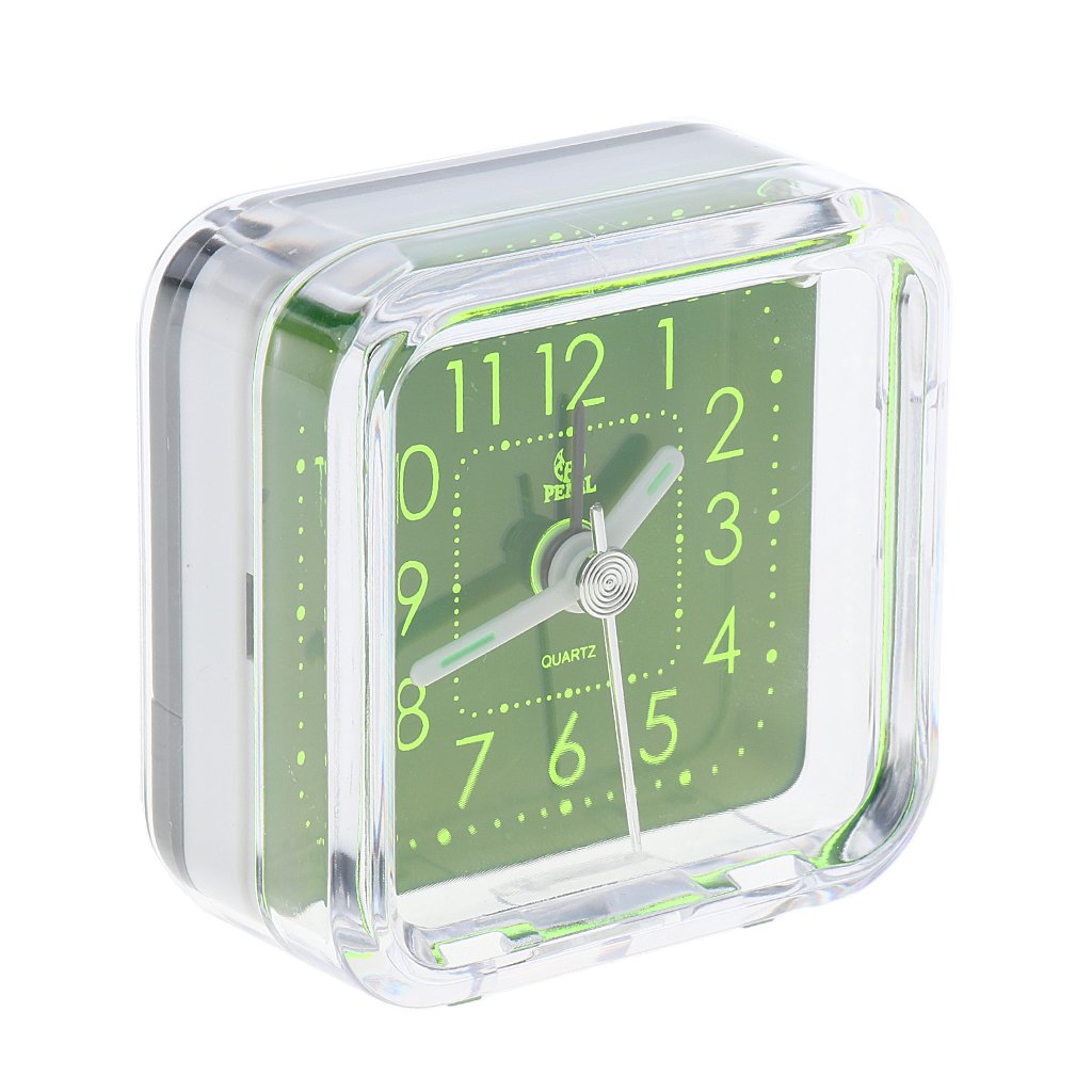 Gradient Sound Alarm Clock with Snooze & Nightlight - Green Desk Clock for Bedroom, Office, and Travel | 6-Inch Modern Digital Clock for Kids and Adults