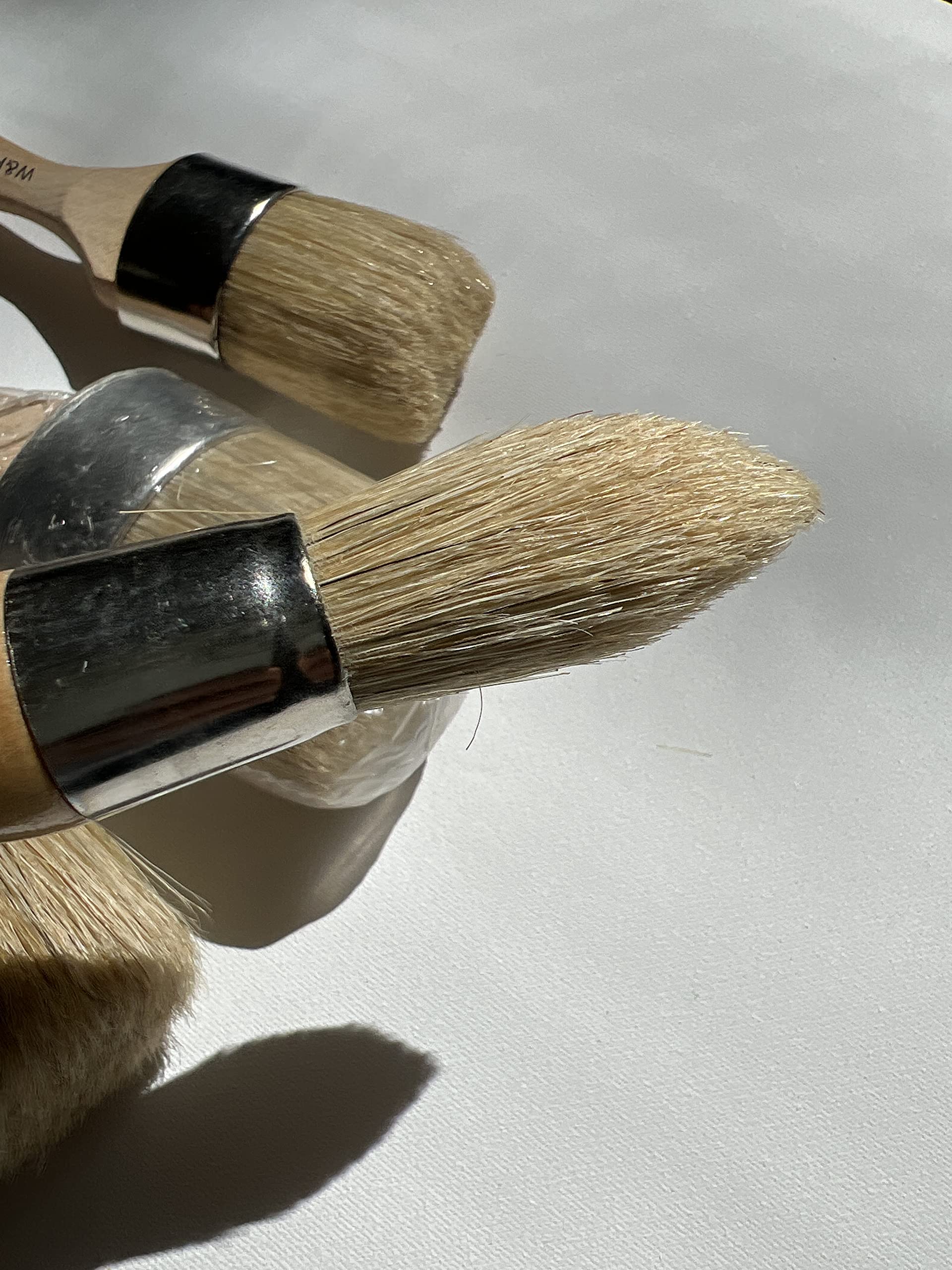 Premium Chalk Paint & Wax Brushes Set - Natural Bristles for Smooth DIY Finishing | Perfect for Furniture Upcycling, Home Decor & Craft Projects