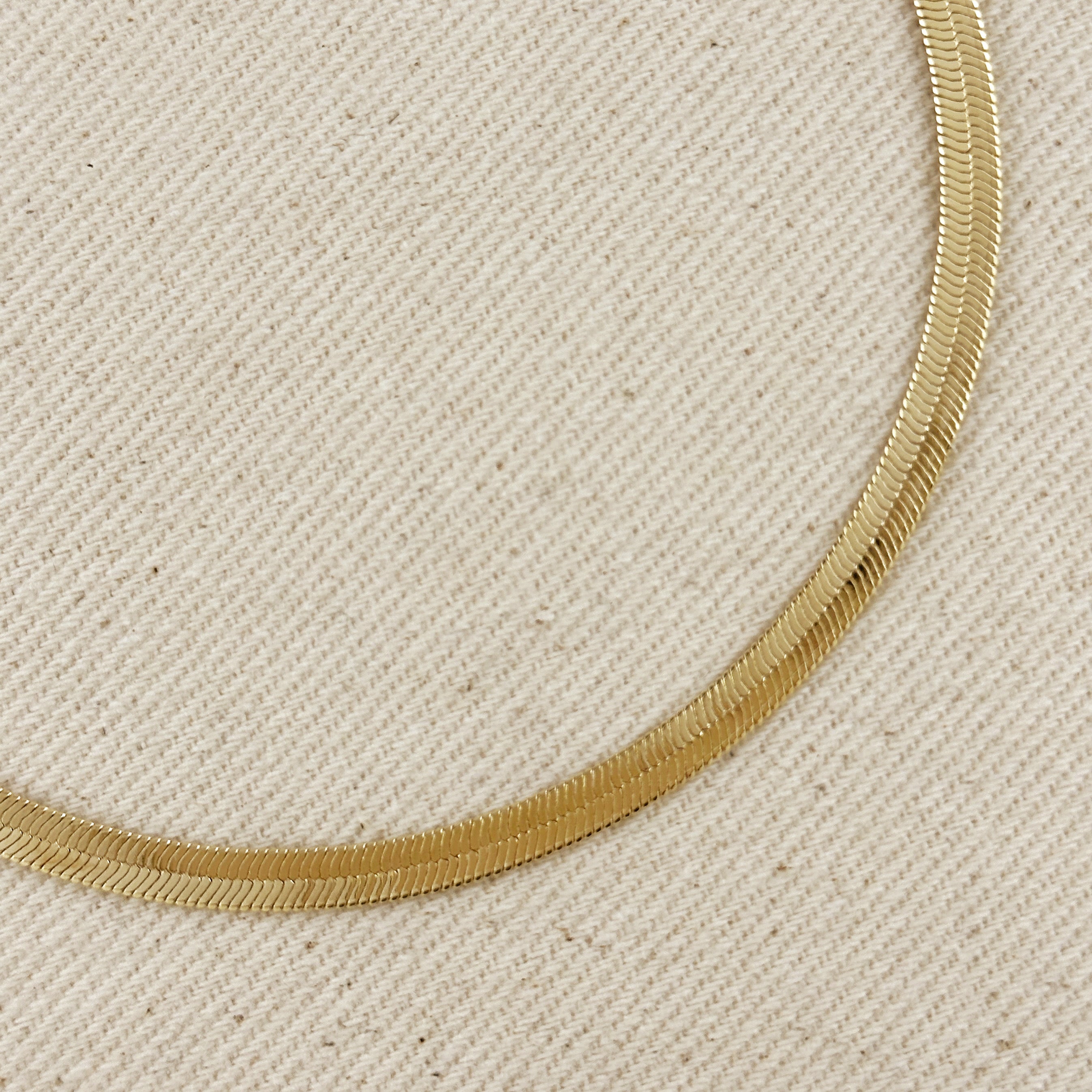 18K Gold Filled 4mm Herringbone Chain Anklet Bracelet - Dainty Ankle Jewelry for Women, Perfect for Beach, Wedding & Everyday Wear