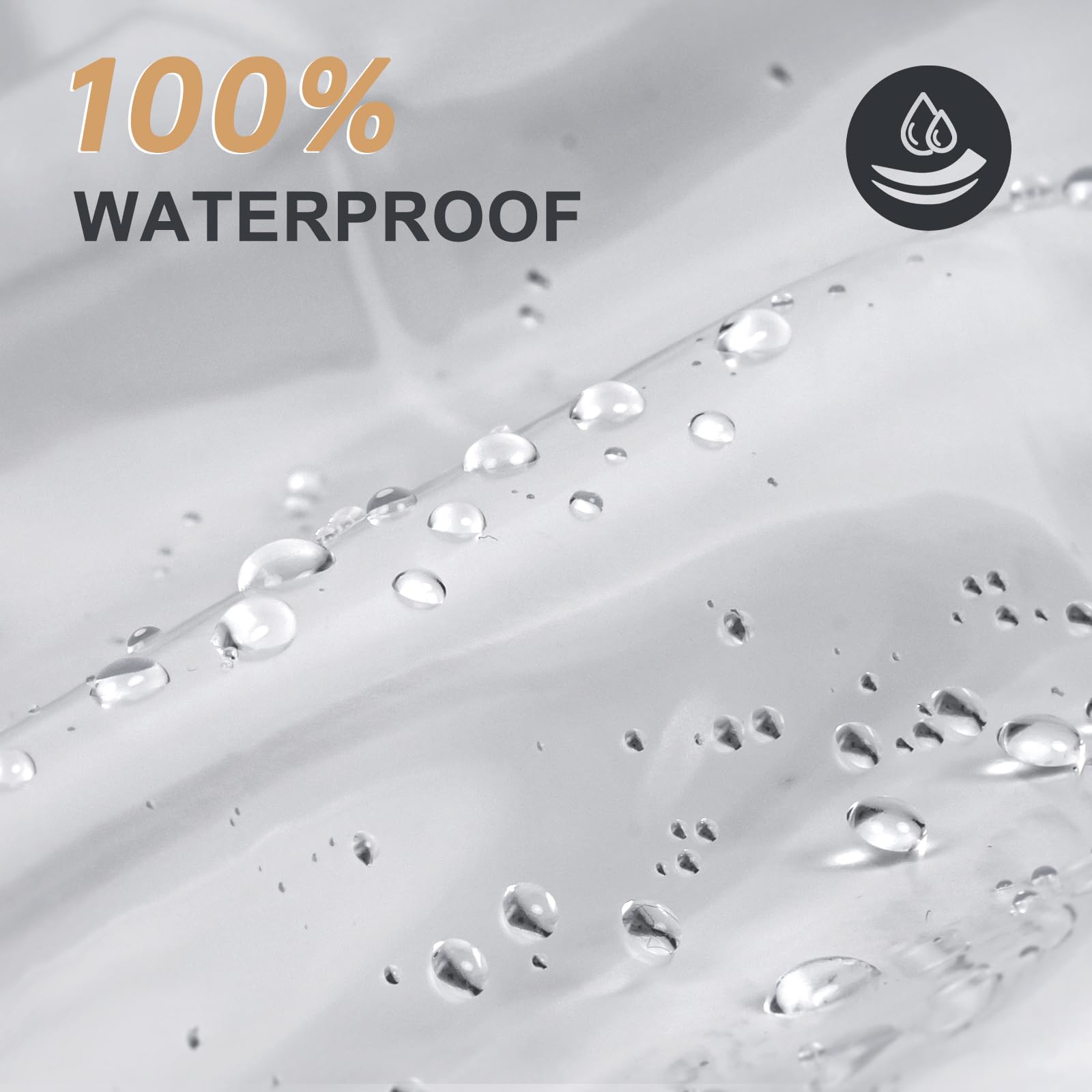 AmazerBath Heavy Duty 12 Gauge Shower Curtain Liner - 72 x 65 Inches Clear Plastic Bathroom Curtain with Weighted Hem, 12 Rustproof Grommets & 3 Decorative Stones - Waterproof Shower Liner for Bathroom, Hotel, and Dorm Use