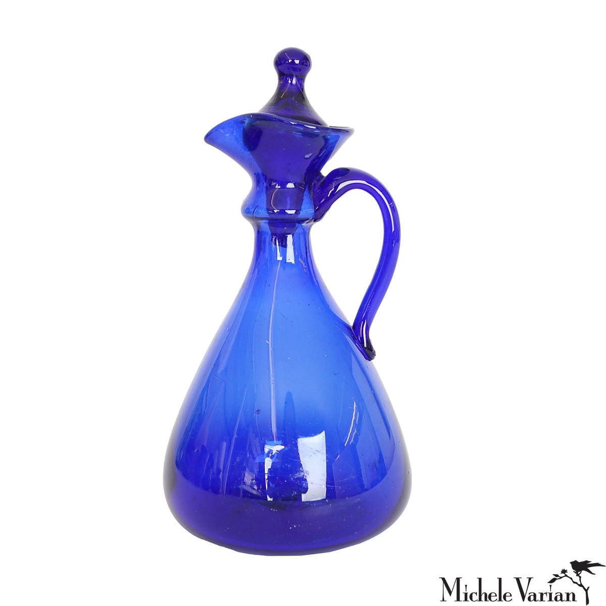 Premium Blue Glass Oil Holder - Elegant & Durable Essential Oil Diffuser for Aromatherapy, Home Decor, and Relaxation - Perfect for Bedroom, Bathroom, and Spa Use