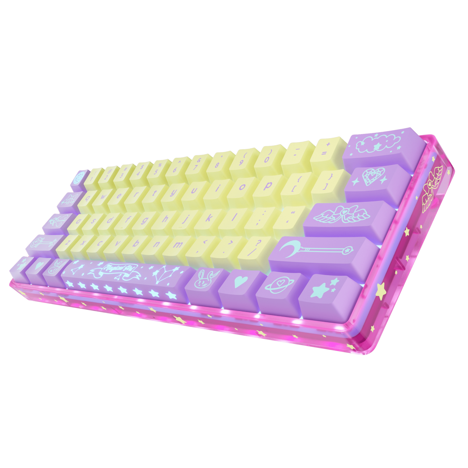 Magical Fairy K1 Pro Wireless Mechanical Keyboard - 60% Compact RGB Gaming Keyboard with Hot-Swappable Switches, Bluetooth/Wired Mode for PC/Mac - Perfect for Gaming, Office Work & Typing Enthusiasts