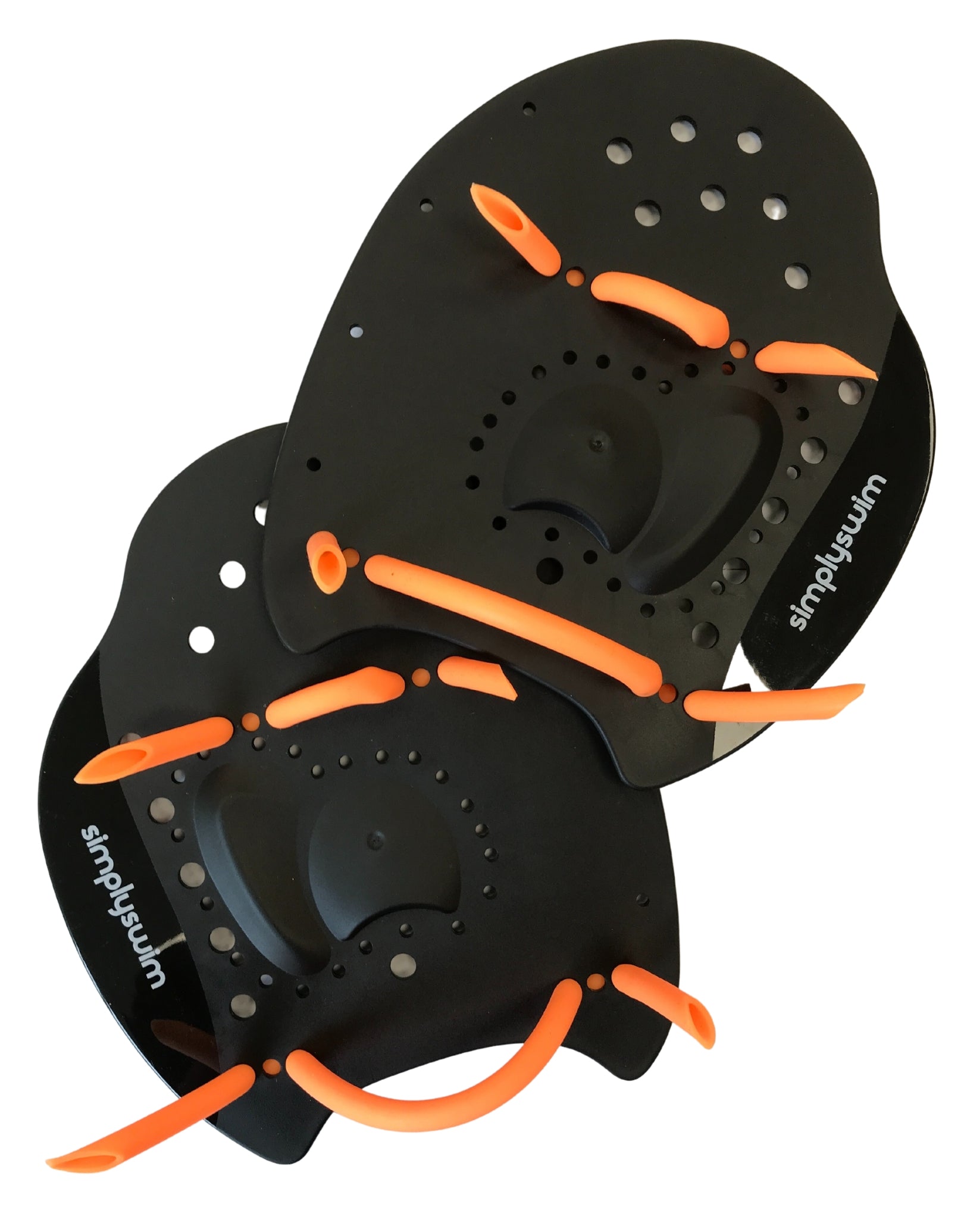 Premium Hand Paddle for Swimming & Water Sports - Black/Orange - Ideal for Pool Training, Surfing & Kayaking