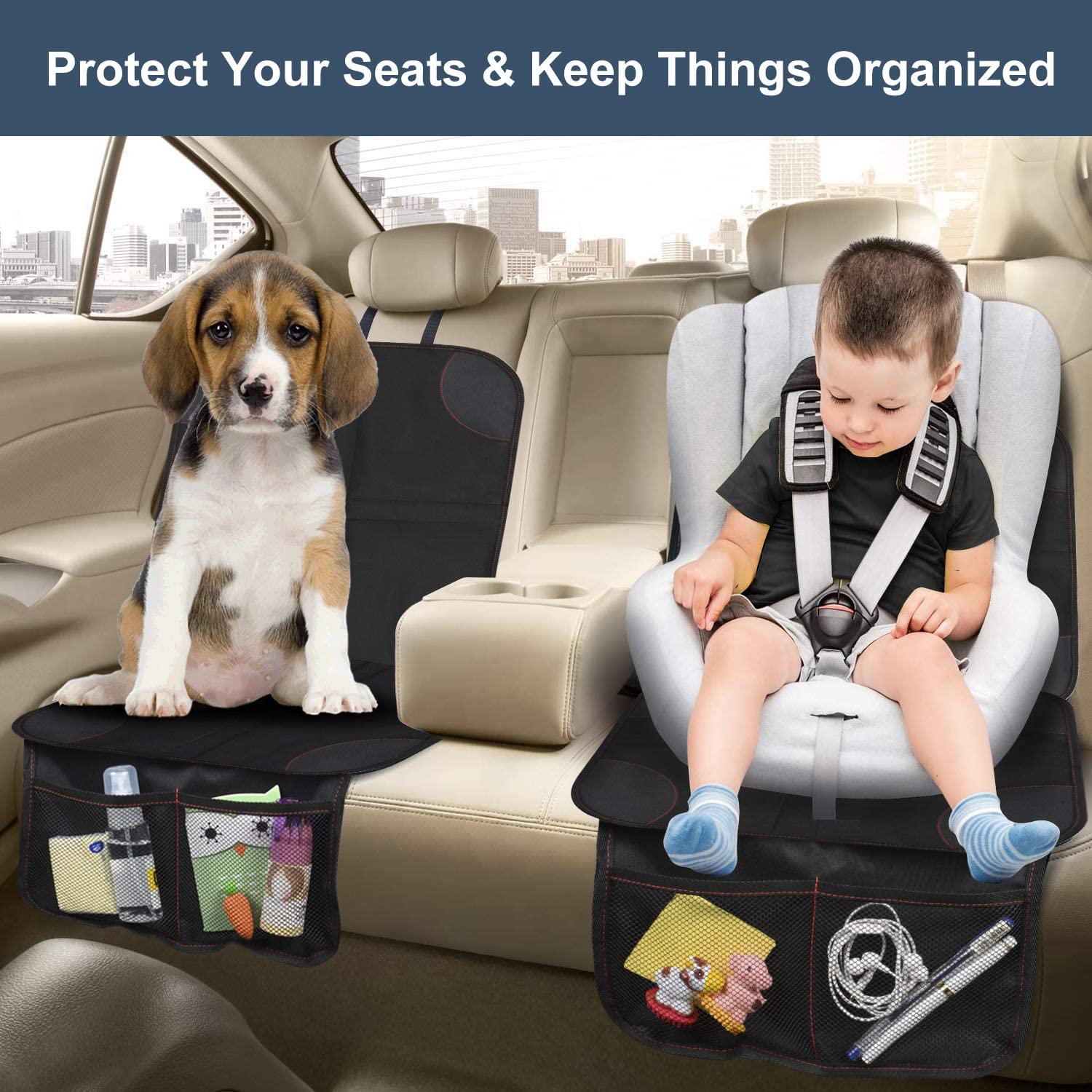 Universal Child Pet Car Seat Cushion - Non-Slip Safety Pad for Baby & Pet Car Seat Protection (1 Pack) - Perfect for Road Trips, Daily Commutes & Pet Travel