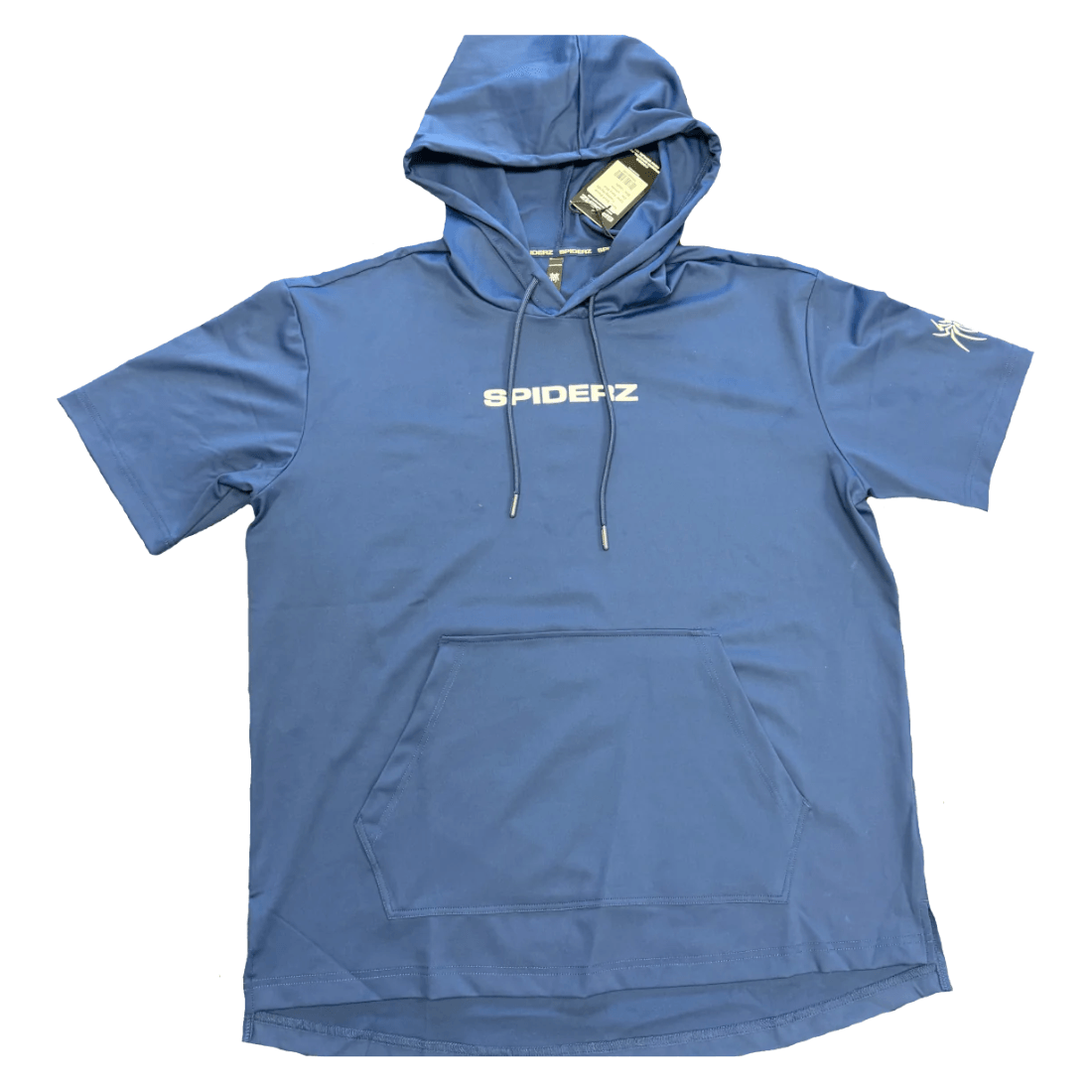 Spiderz Men's Workout Hoodie - Lightweight Short Sleeve Gym Hooded Shirt for Running, Training & Outdoor Activities