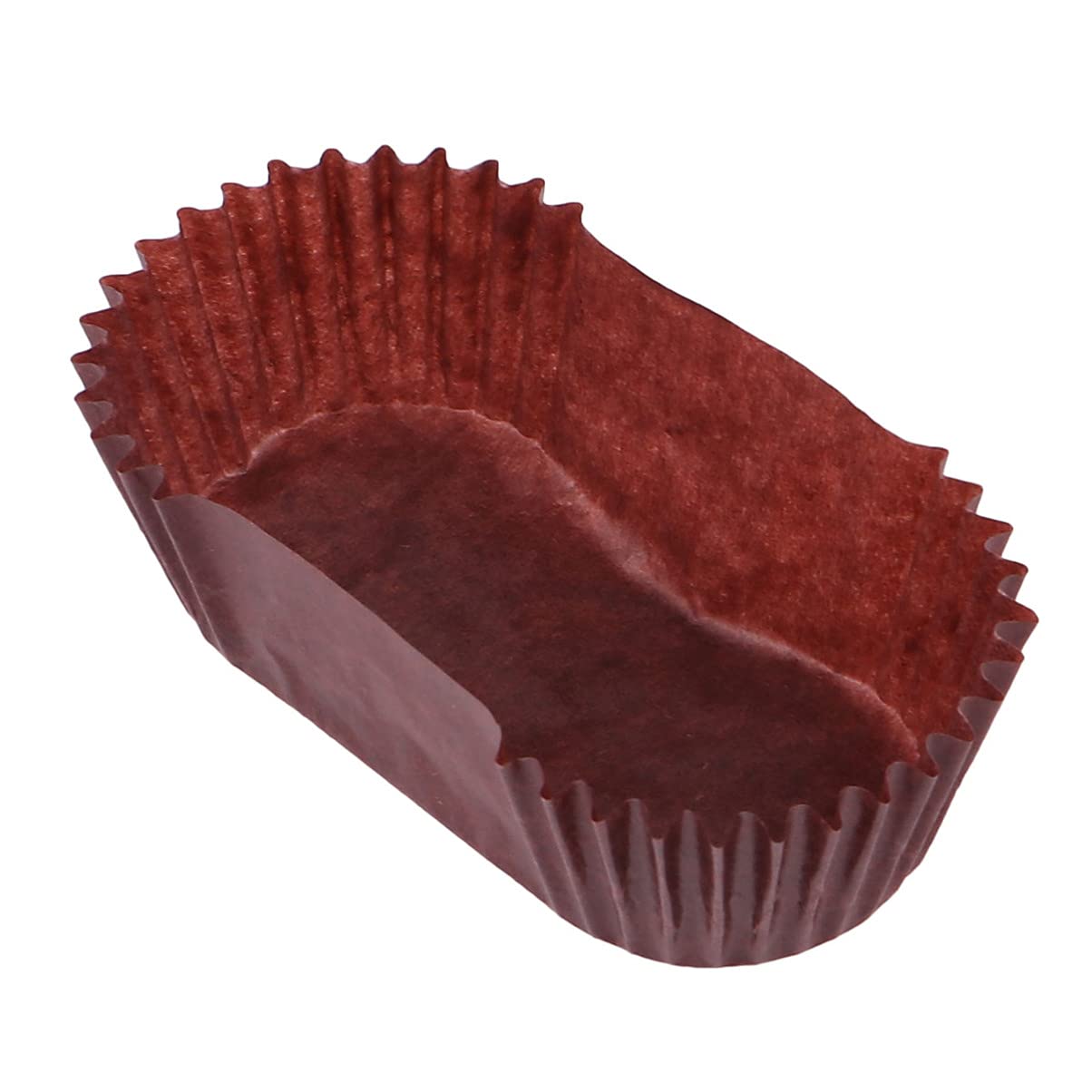 1000Pcs Oval Bread Baking Liners - Elliptical Paper Baking Cups for Muffins, Cupcakes & Mini Snacks | Non-Stick Cake Tray for Perfect Loaf Bread & Pastries | Ideal for Home Baking, Party Treats & Gift Packaging (Chocolate Brown)