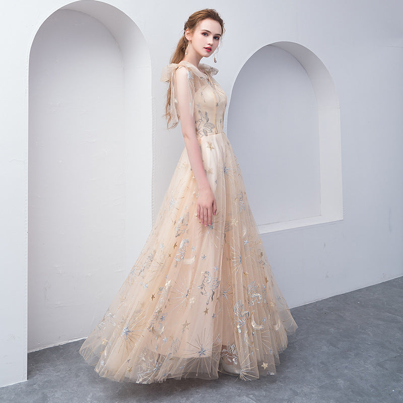 Champ S Line Tulle Prom Dress with Sequins - Elegant Evening Party Gown for Homecoming, Formal Dances & Special Occasions