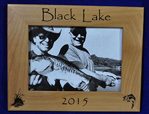 Custom Engraved Fishing Picture Frame - Unique Fisherman Gift for Cottage Decor & Fishing Memories | Perfect for Home, Office, or Cabin Display