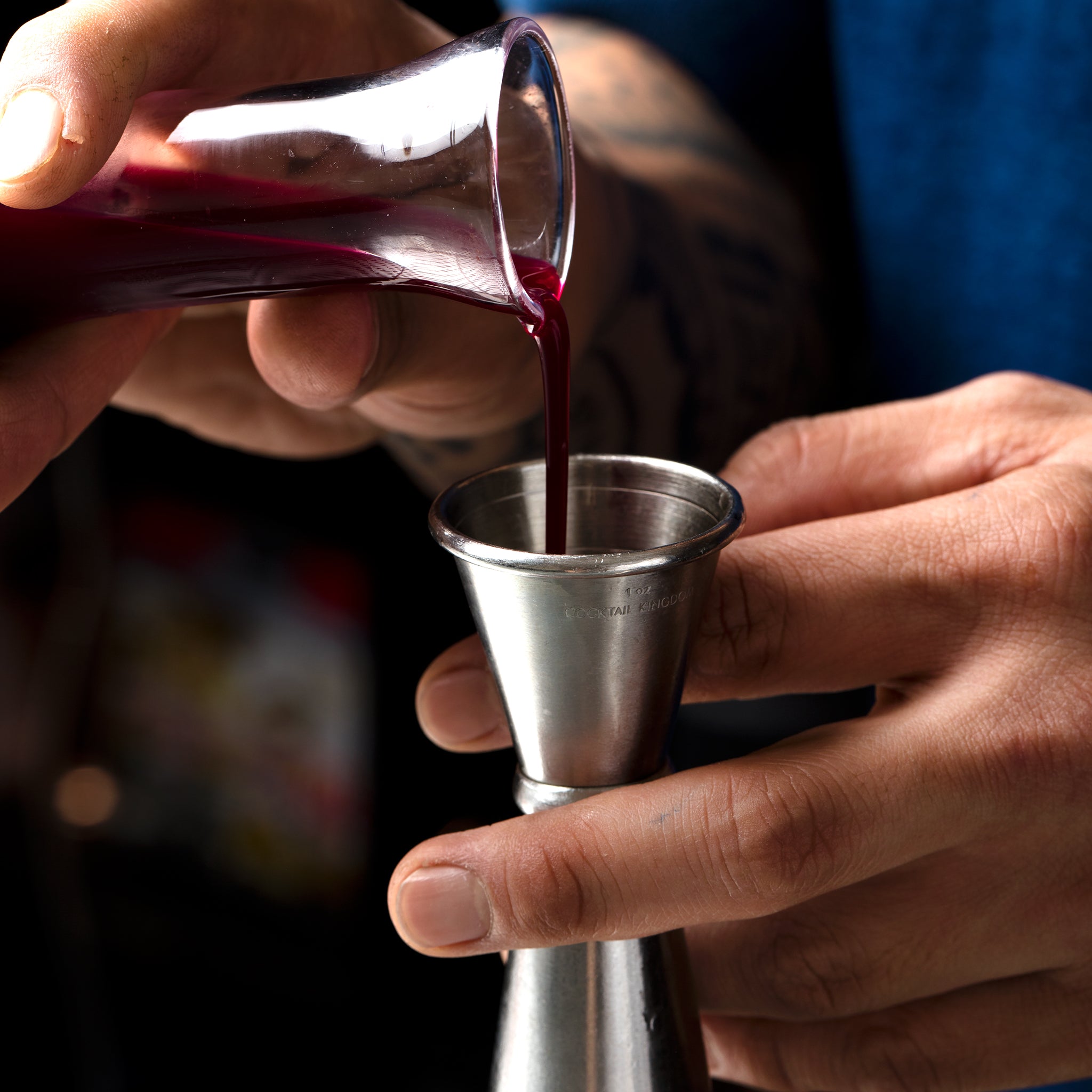 Premium Japanese Style Stainless Steel Jigger - 1oz & 2oz Dual Measuring Cup for Cocktails, Coffee & Baking - Perfect for Bartenders, Baristas & Home Mixologists