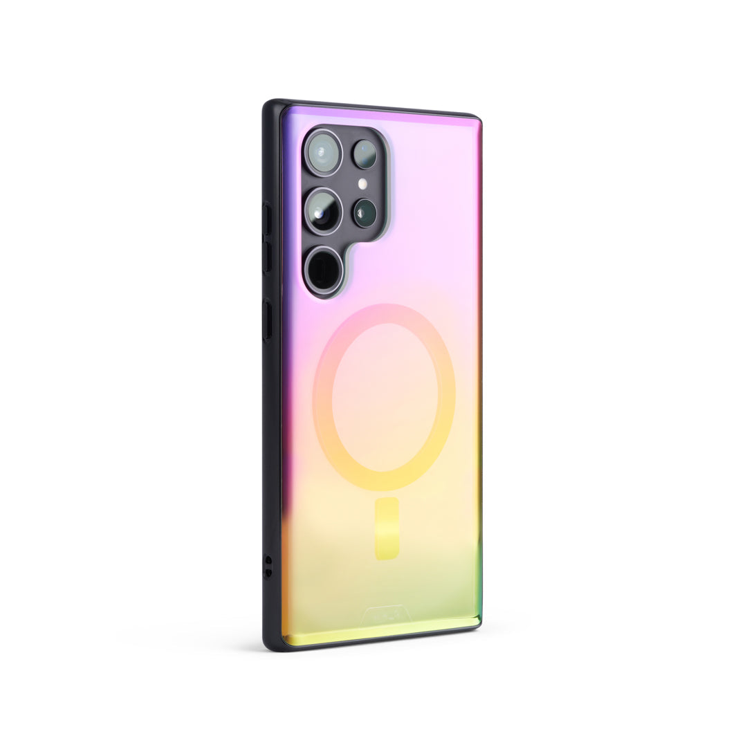 MagSafe Compatible Iridescent Phone Case for iPhone 14/13/12 - Crystal Clear Shockproof Protection | Perfect for Everyday Use, Work & Travel