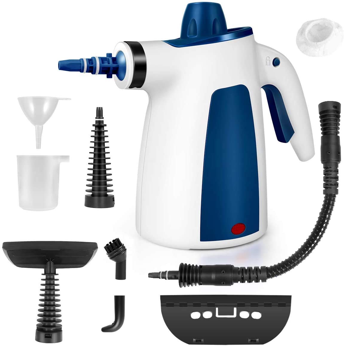MS69 Handheld Steam Cleaner - 350ML Large Tank, High Pressure Chemical-Free Multi-Purpose Steamer for Home, Bathroom, Toilet, Auto, Patio & Grout Cleaning (Blue) | Perfect for Deep Cleaning, Sanitizing Surfaces & Removing Tough Stains