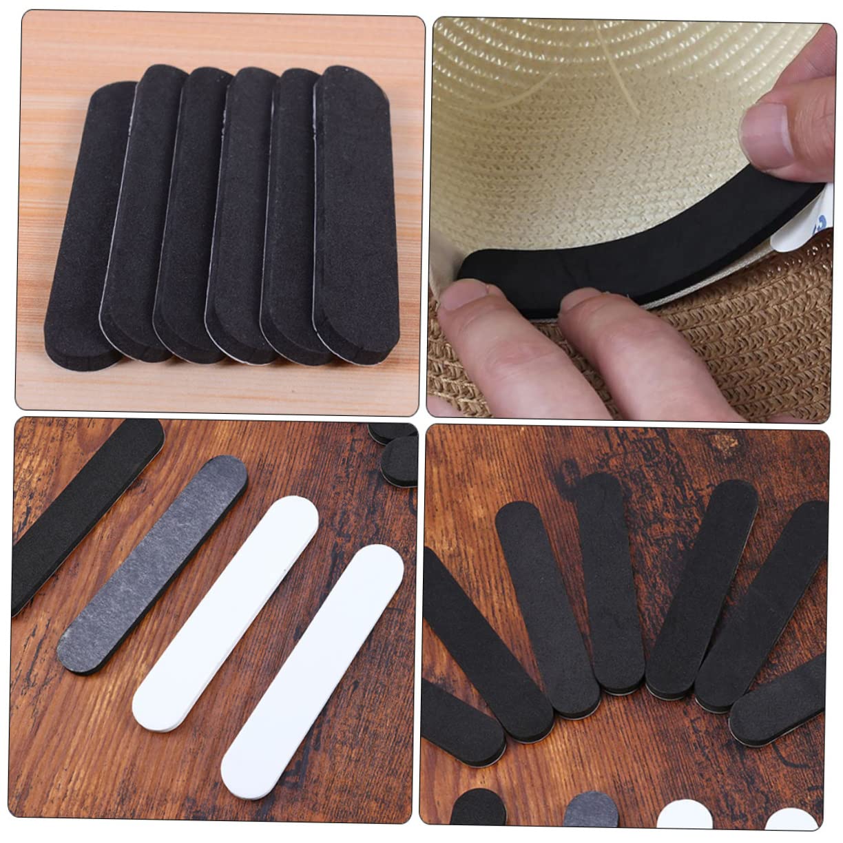 50Pcs Self-Adhesive Sweat Absorption Pads for Hats | Comfortable Sweat Liners for Golf Caps & Fitted Hats | Moisture-Wicking Sticky Sweat Protectors | Perfect for Sports, Outdoor Activities & Daily Wear