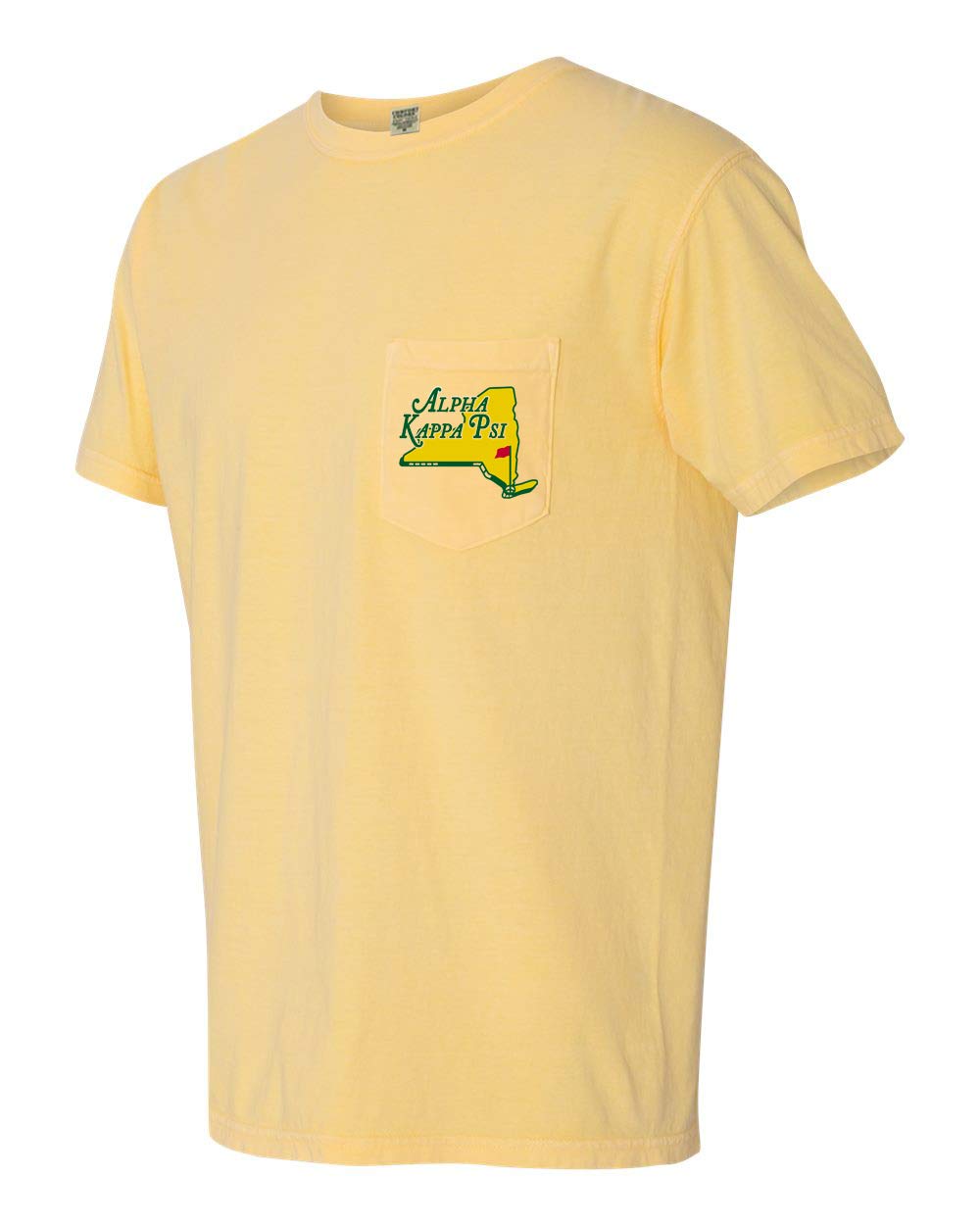 Alpha Kappa Psi AKPsi Fraternity Golf Polo Shirt - Comfort Colors Pocket T-Shirt for Men - Perfect for Brotherhood Events, Campus Wear & Golf Outings