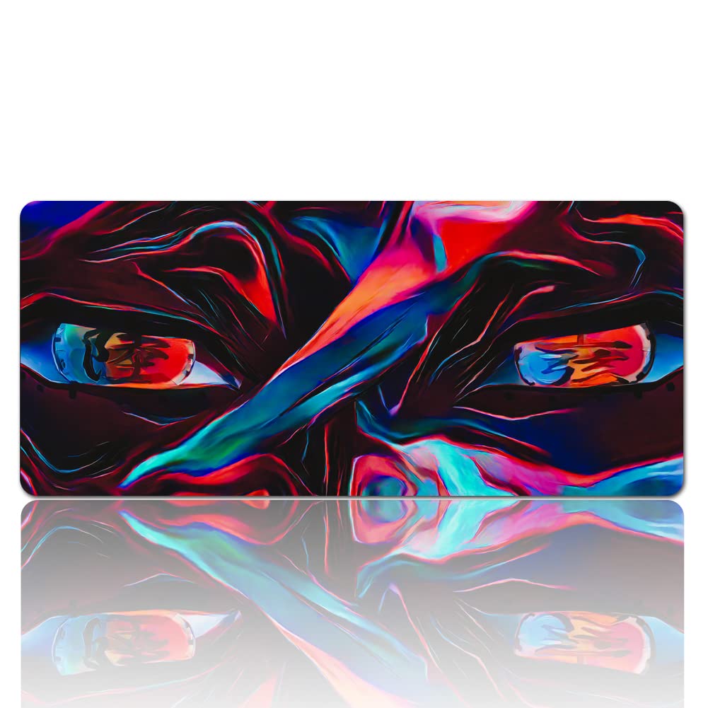 Demon Slayer Anime Gaming Mouse Pad - Extra Large 35.4x15.7 Inch (90x40cm) Non-Slip Rubber Base Computer Mouse Mat for PC, Laptop & Office Desk - Perfect for Gaming, Work & Home Office Setup