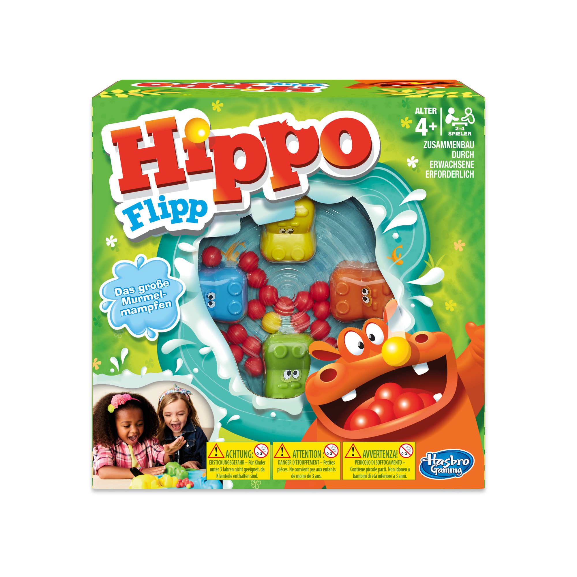 Hasbro Gaming 98936398 Hippo Flipp Kids Board Game - Fun Family Game Night Activity for Boys & Girls Ages 4+ - Perfect for Birthday Parties & Indoor Playtime