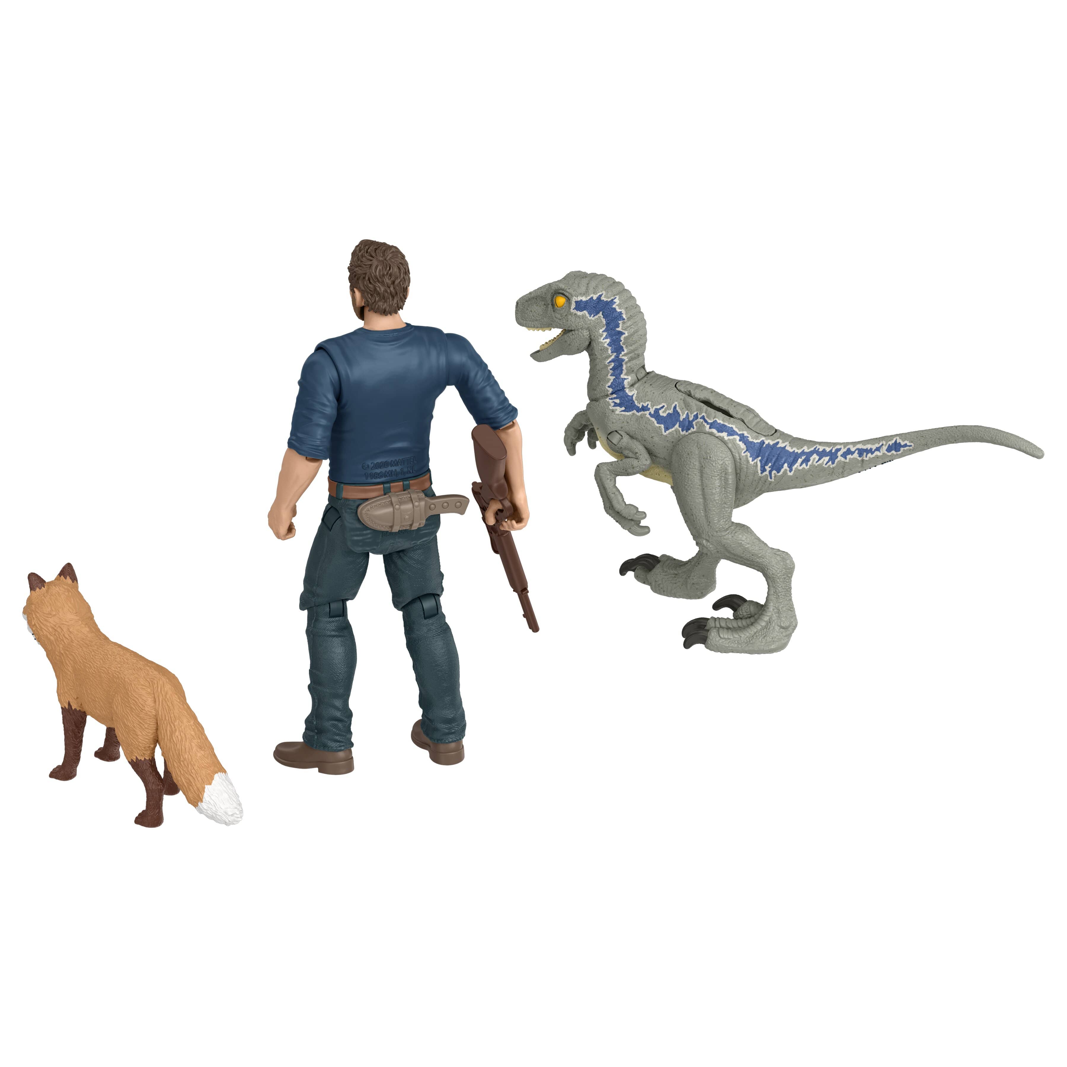 Jurassic World Dominion Owen & Velociraptor Beta Action Figures - Dinosaur Toy Set for Kids, Collectors & Movie Fans | Perfect for Playtime, Display & Gifts