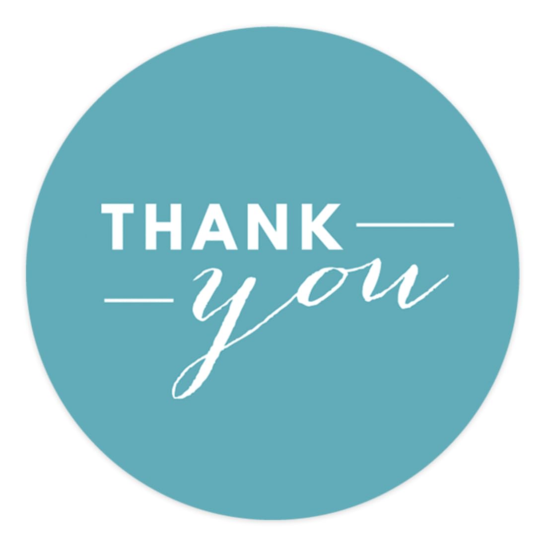 Andaz Press Circle Labels - 40-Pack Thank You Stickers for Gifts & Packaging