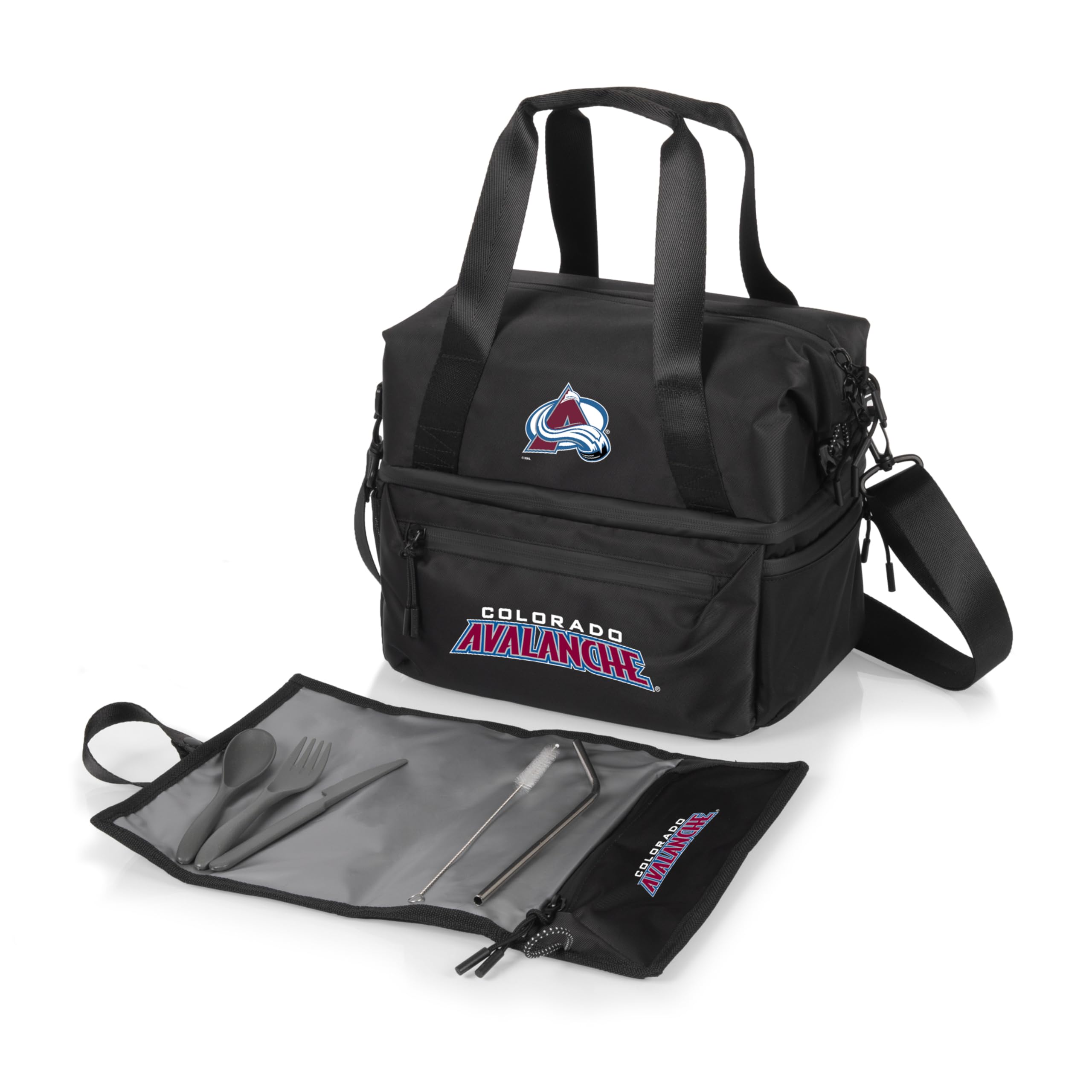 PICNIC TIME NHL Tarana Insulated Lunch Bag Cooler with Utensils - Eco-Friendly Recycled Material Lunch Box & Picnic Set - Perfect for Work, School, Camping & Outdoor Activities