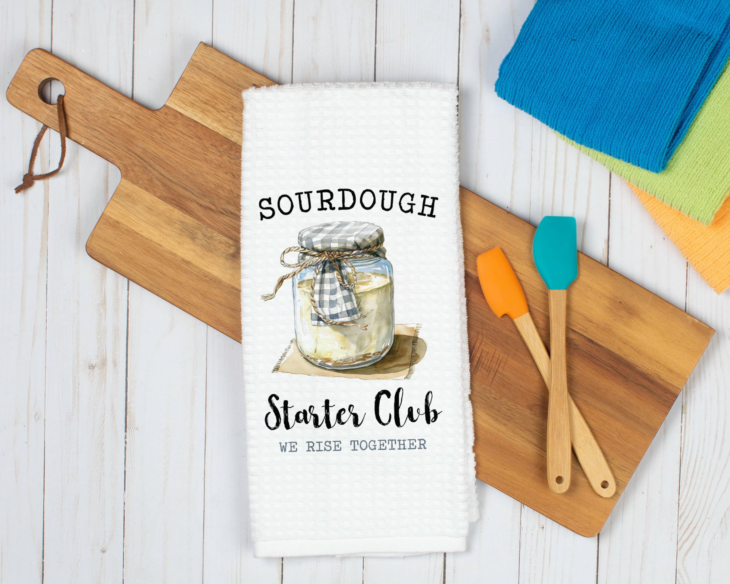 Organic Cotton Sourdough Proofing Towel - Waffle Weave Dish Cloth & Tea Towel for Baking, Kitchen & Sourdough Starter - Perfect Gift for Bakers & Bread Makers (Ideal for Dough Rising, Counter Cleanup & Hand Drying)