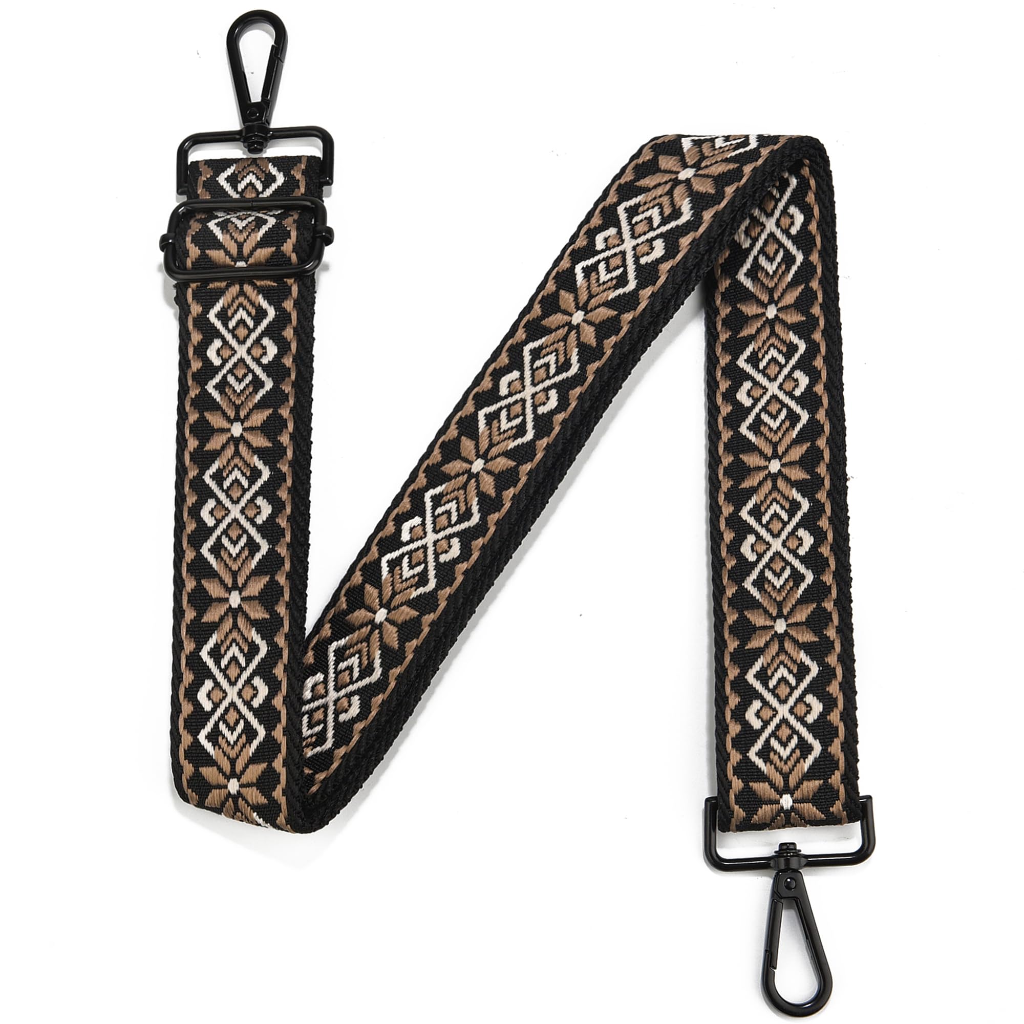Adjustable Crossbody Purse Strap with Silver Hardware - Wide Shoulder Strap Replacement for Handbags | Perfect for Everyday Use, Travel & Shopping